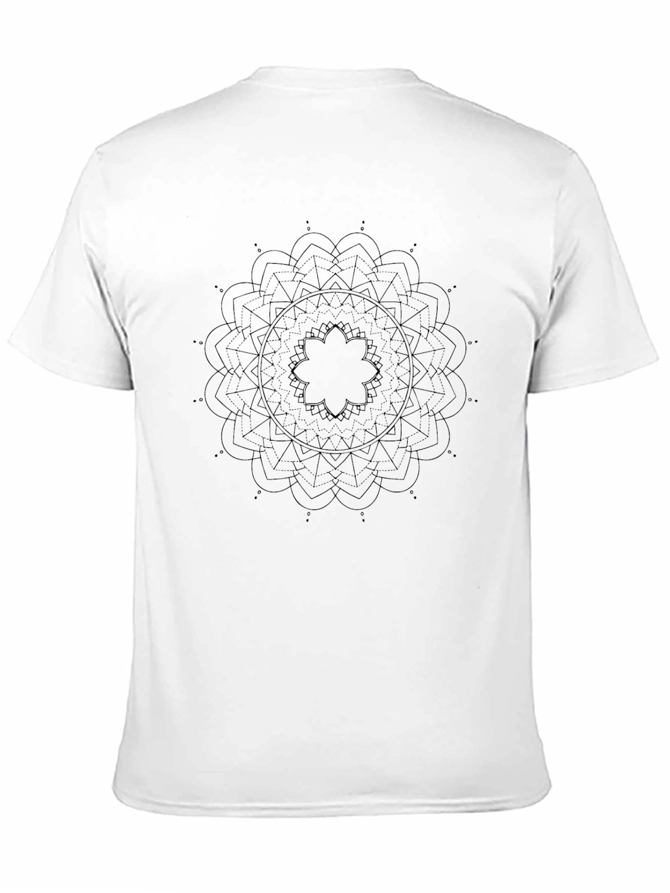Mandala Graphic Tee - Soft Black Cotton T-Shirt