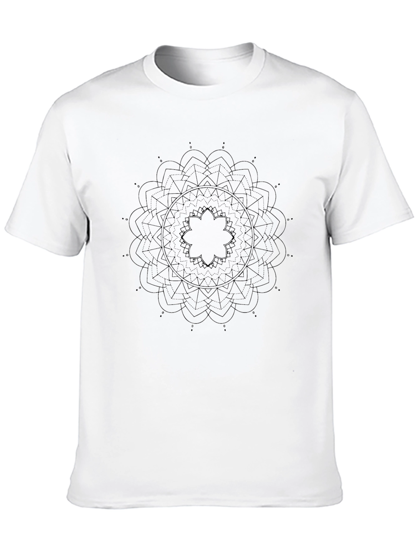 Mandala Graphic Tee - Soft Black Cotton T-Shirt