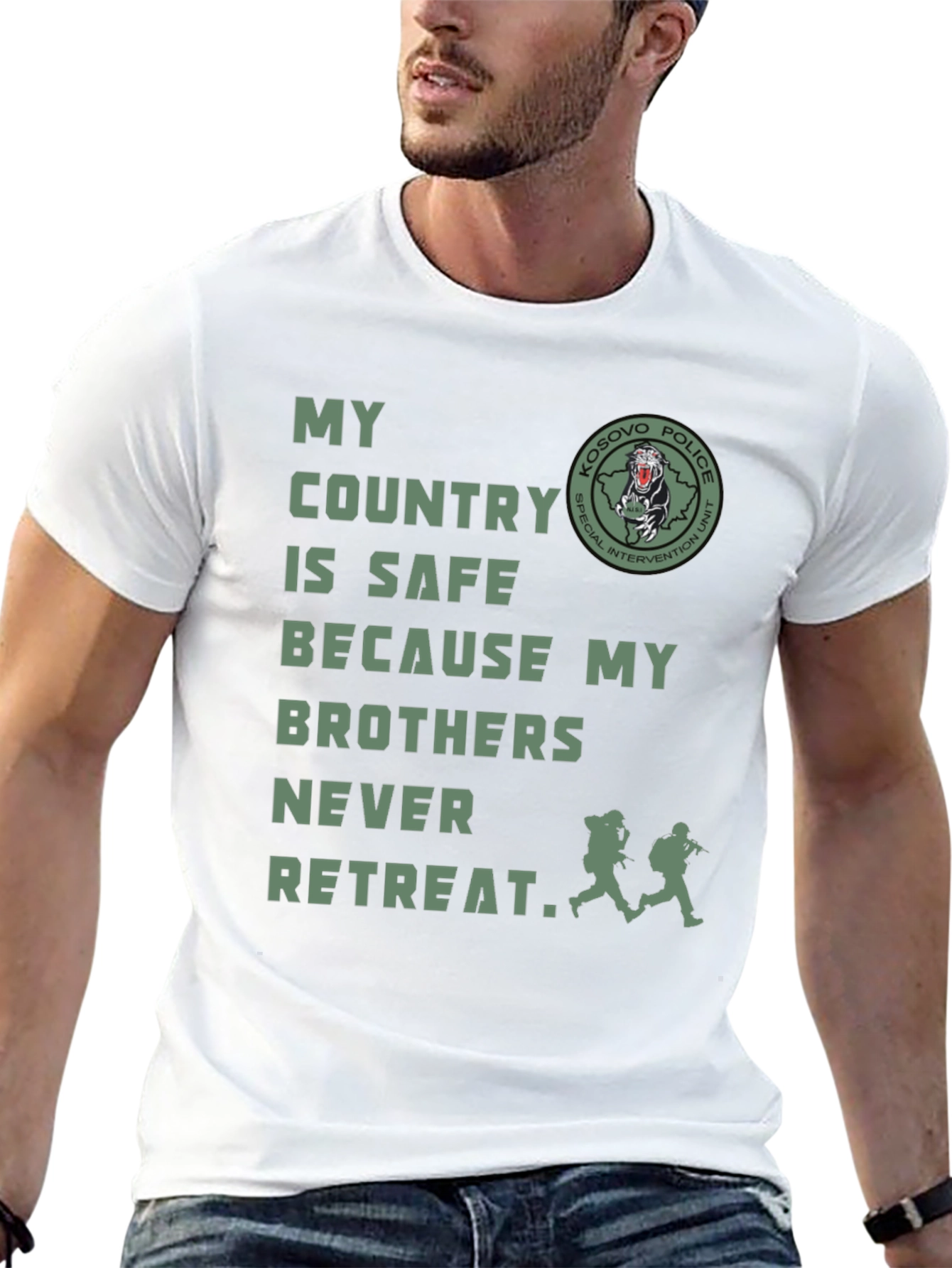 Kosovo Police Brothers Never Retreat T-Shirt