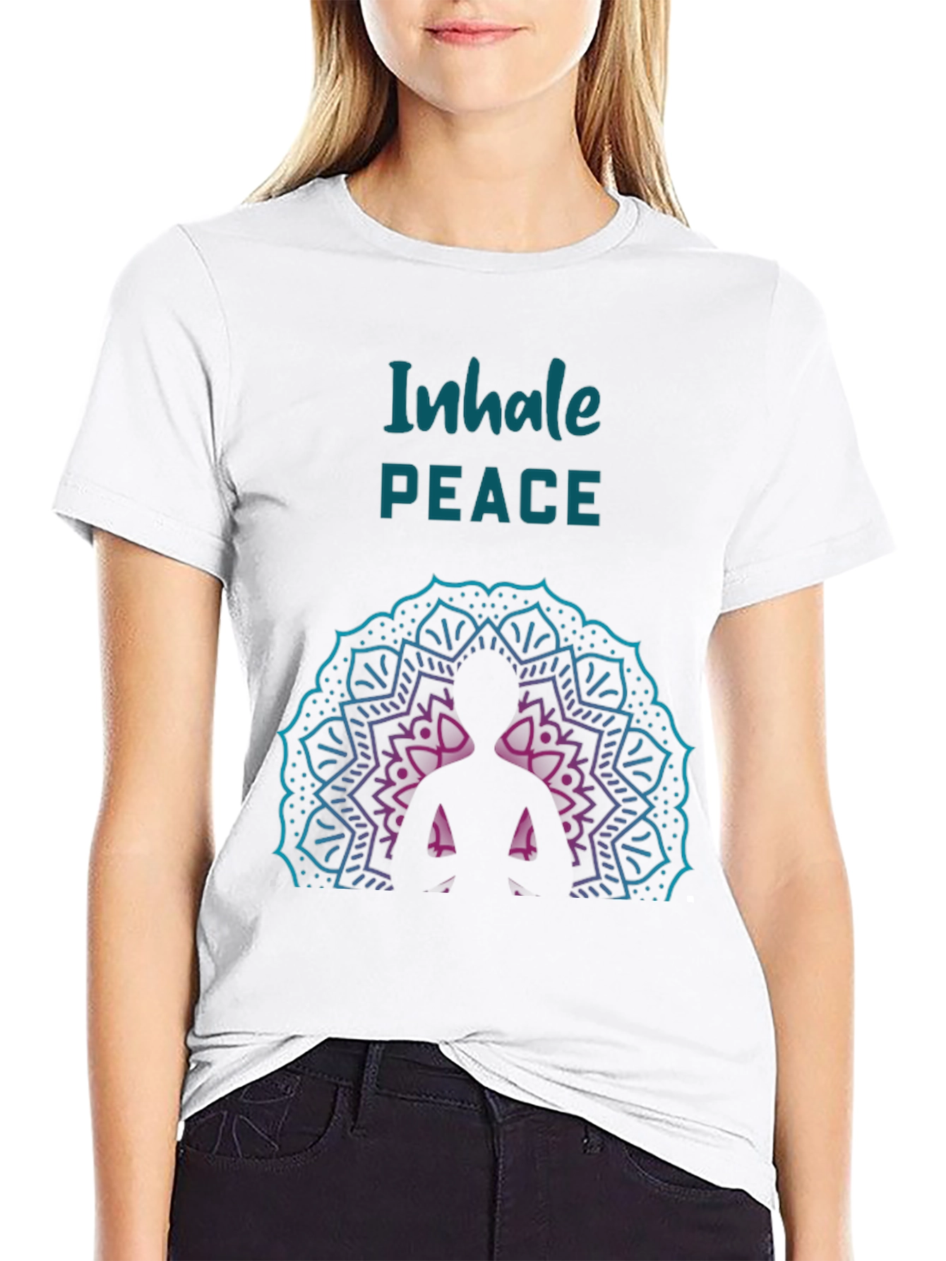 Inhale Peace Graphic Tee - Relaxed Fit