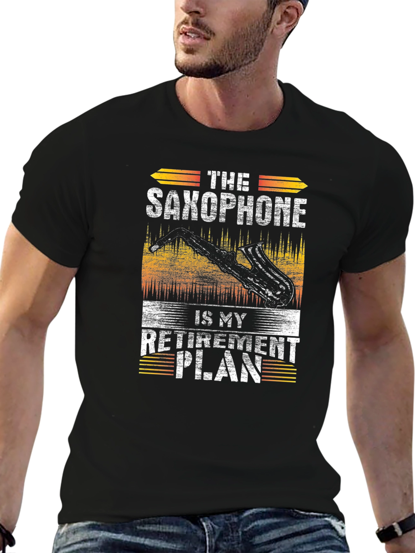 Saxophone Retirement Plan Graphic T-Shirt - Music Lover Tee