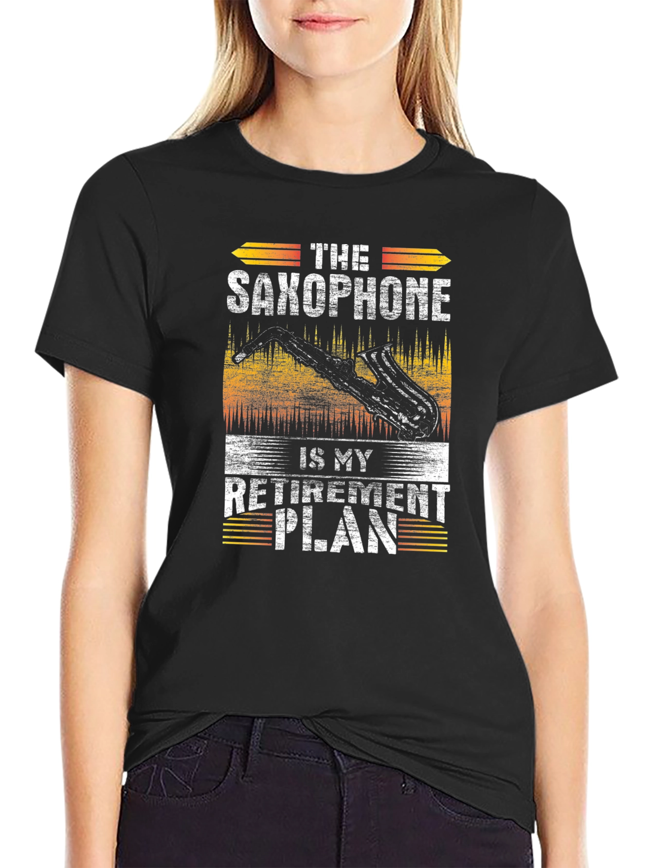 Saxophone Retirement Plan Graphic T-Shirt - Music Lover Tee