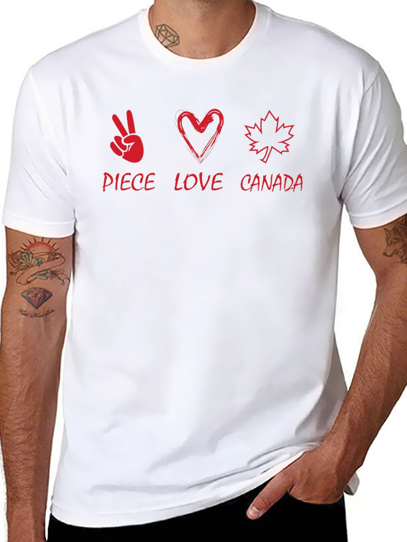 Peace Love Canada T-Shirt - Soft Cotton Tee