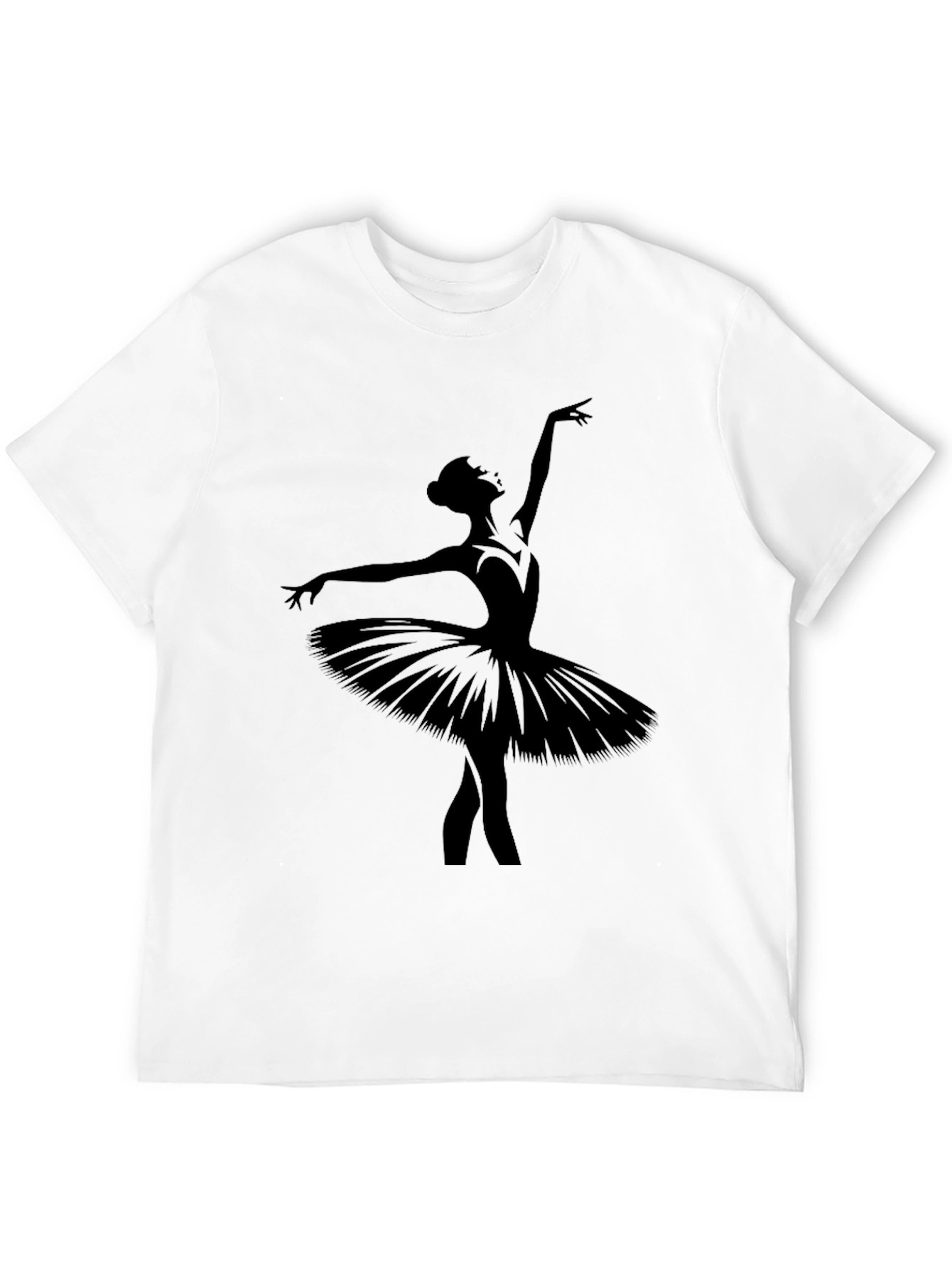 Ballerina Silhouette Graphic T-Shirt - Black