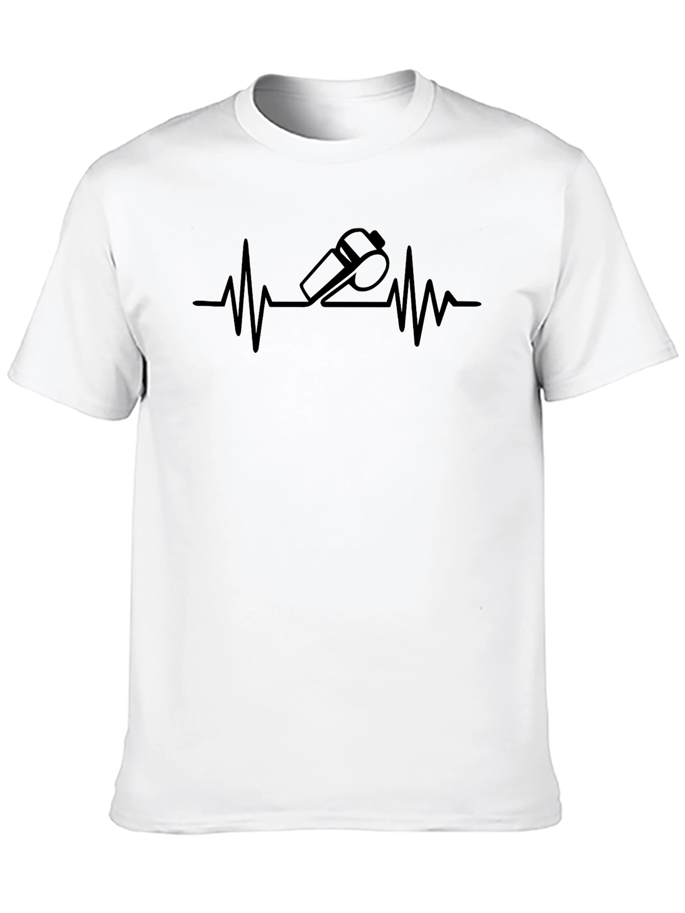 Heartbeat Whistle Graphic Tee - Black