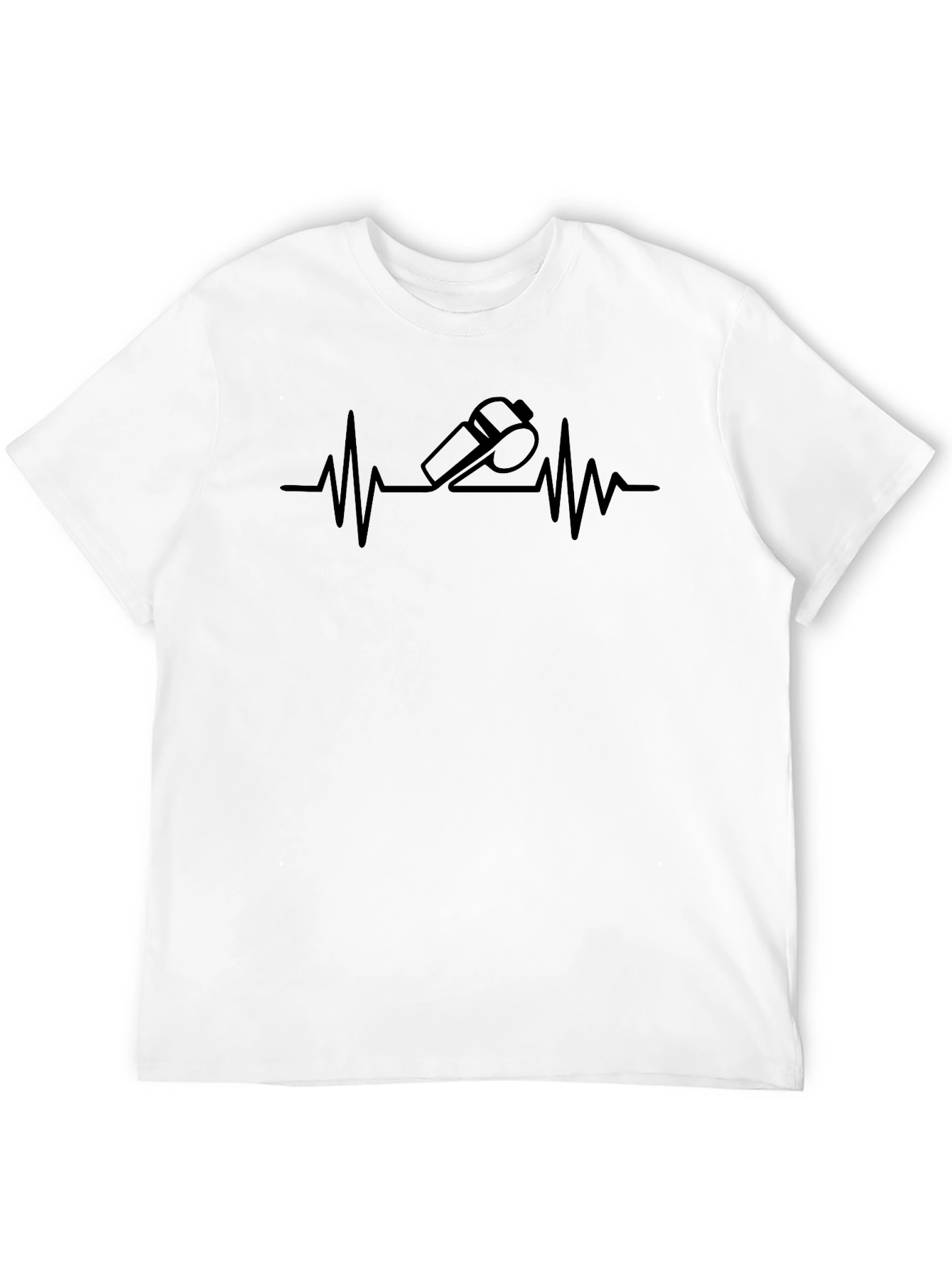 Heartbeat Whistle Graphic Tee - Black