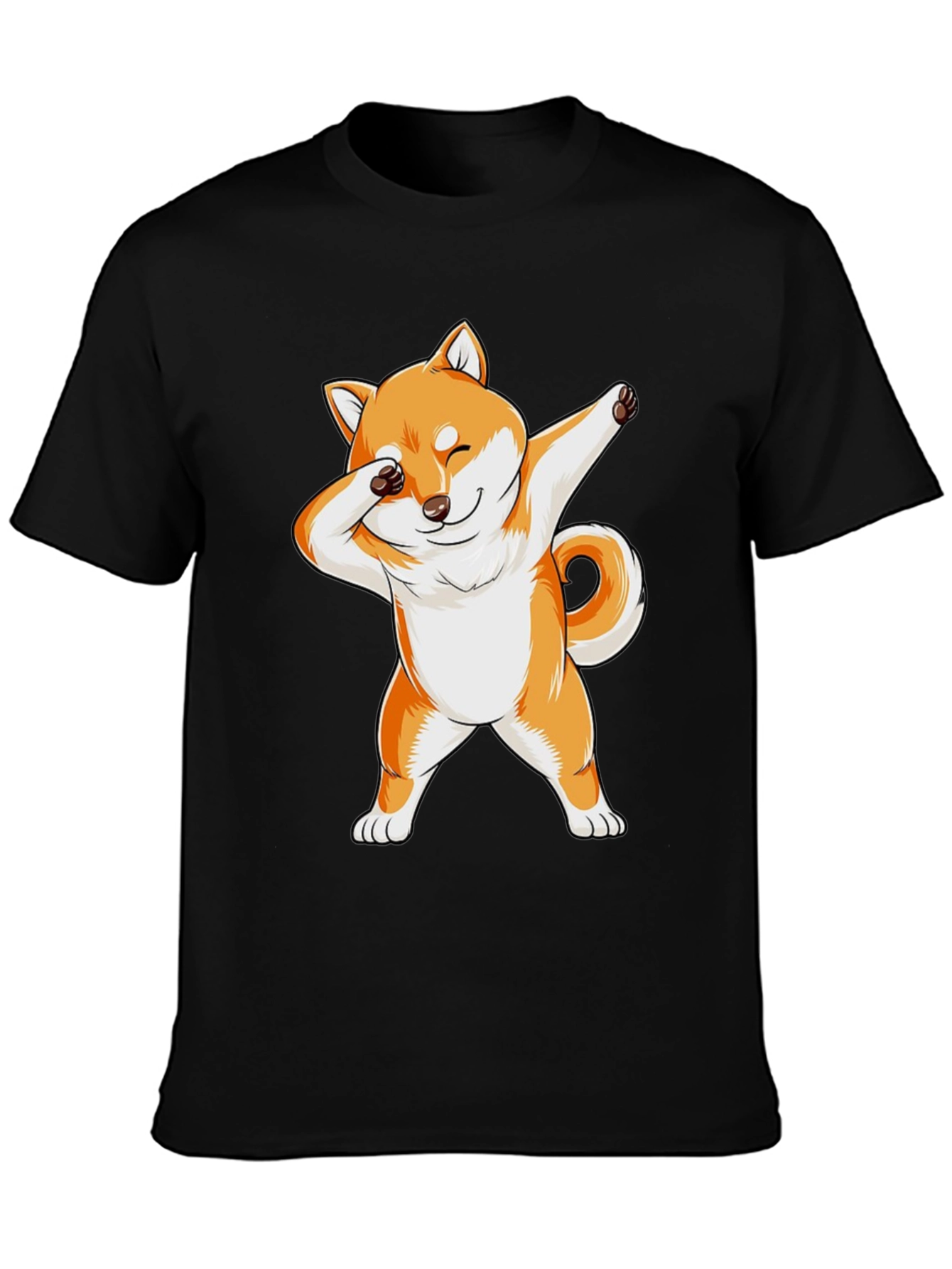 Dabbing Shiba Inu Graphic Tee - Black