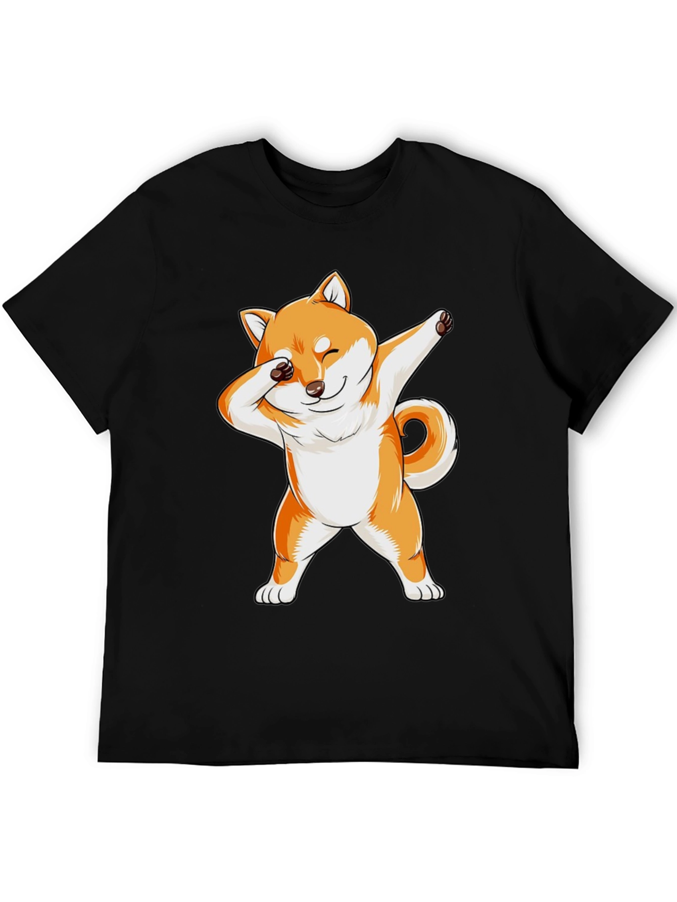 Dabbing Shiba Inu Graphic Tee - Black