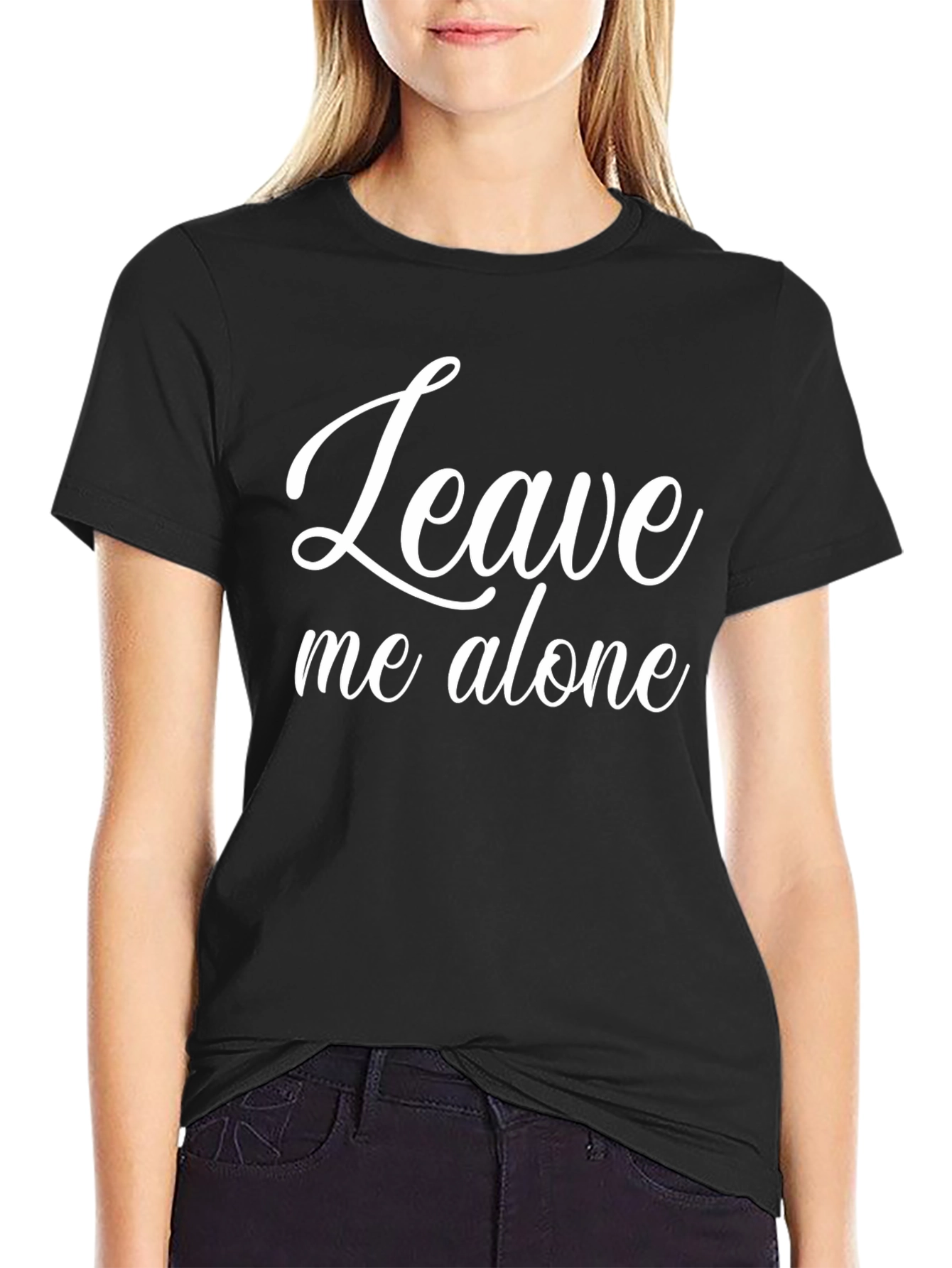 Leave Me Alone Graphic T-Shirt - Black Cotton Tee