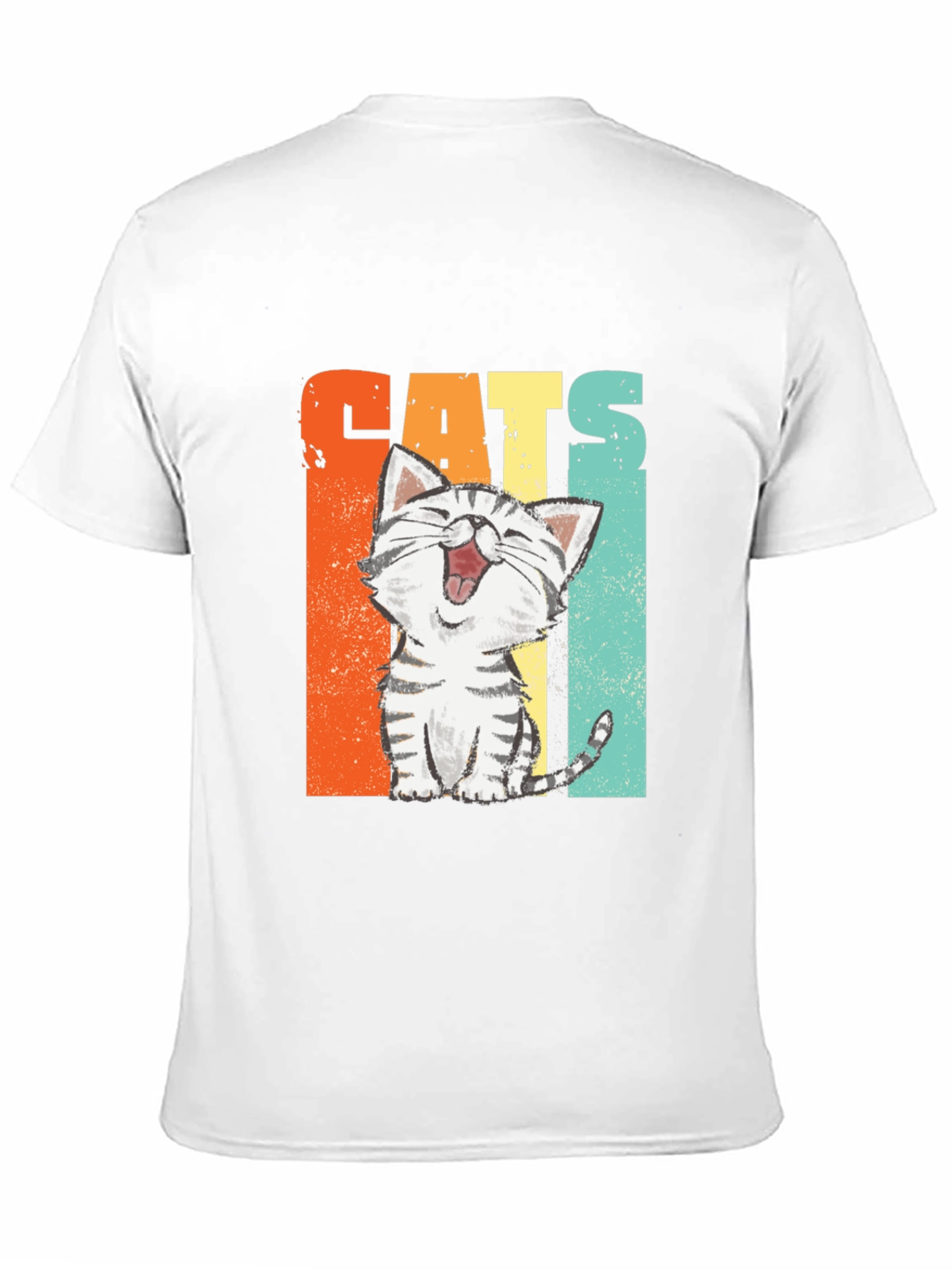 Funny Cats Graphic Tee - Retro Style Unisex T-Shirt