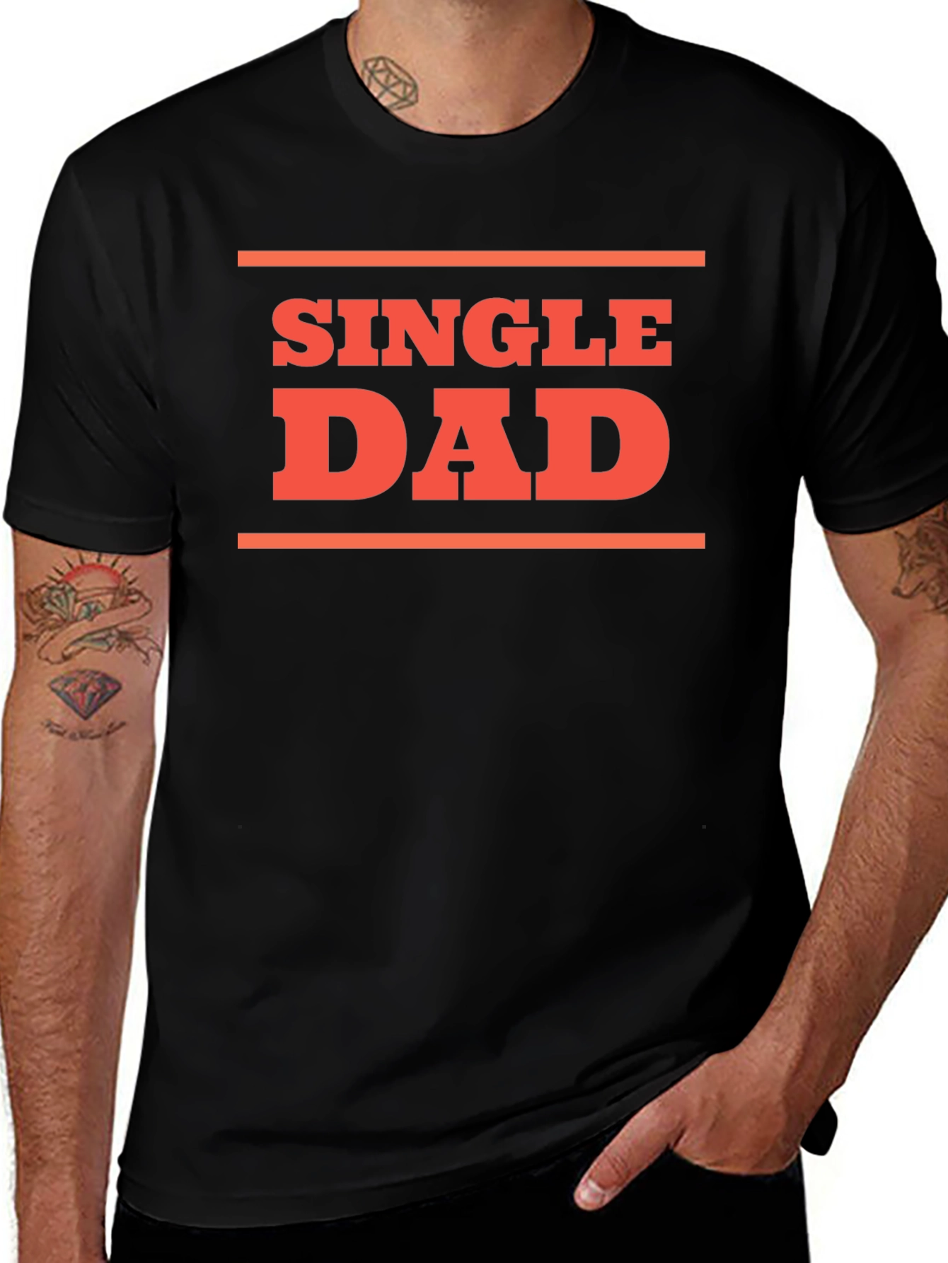 Single Dad Graphic T-Shirt - Black