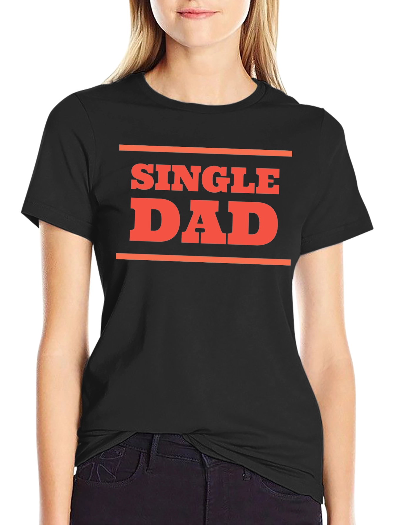 Single Dad Graphic T-Shirt - Black