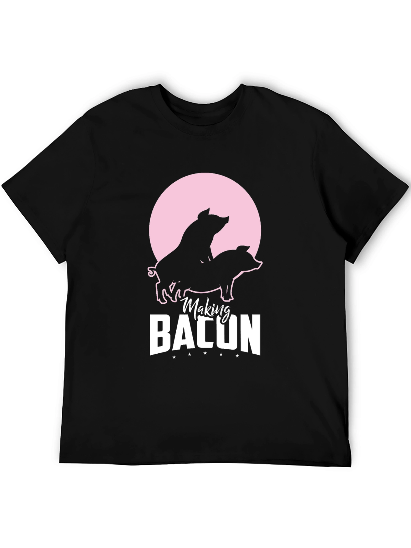 Making Bacon Graphic T-Shirt Funny Pig Design