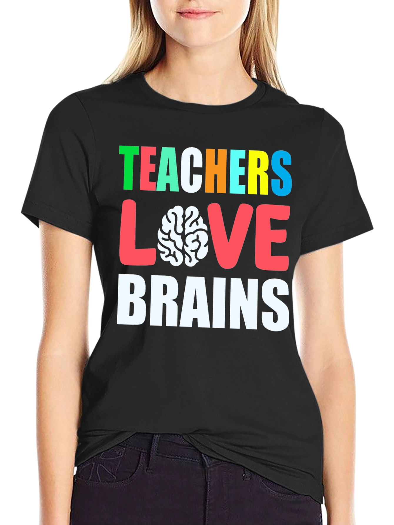 Teachers Love Brains Graphic Tee