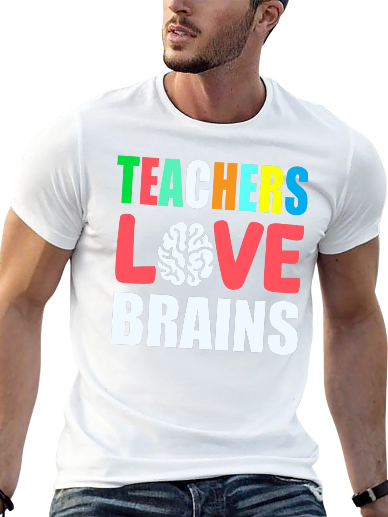 Teachers Love Brains Graphic Tee