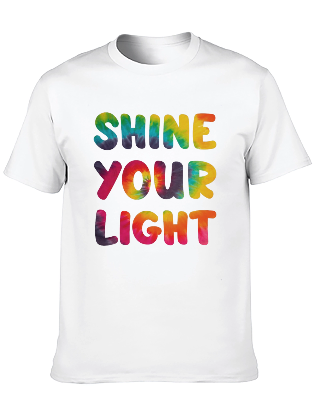 Shine Your Light Tie Dye Graphic Tee - Black