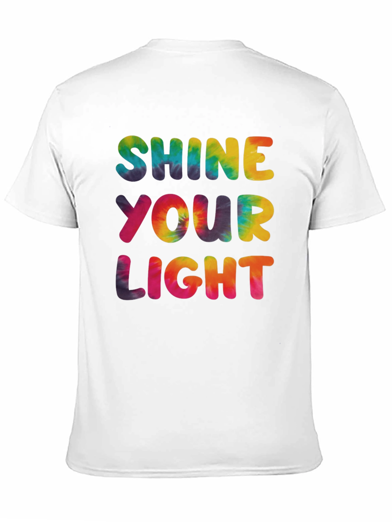 Shine Your Light Tie Dye Graphic Tee - Black