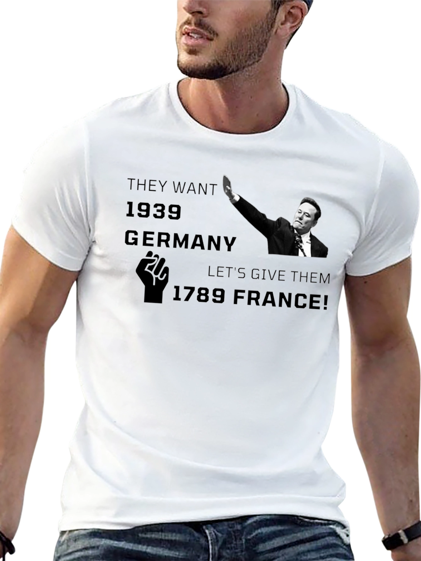 Political Statement T-Shirt: 1939 Germany vs 1789 France