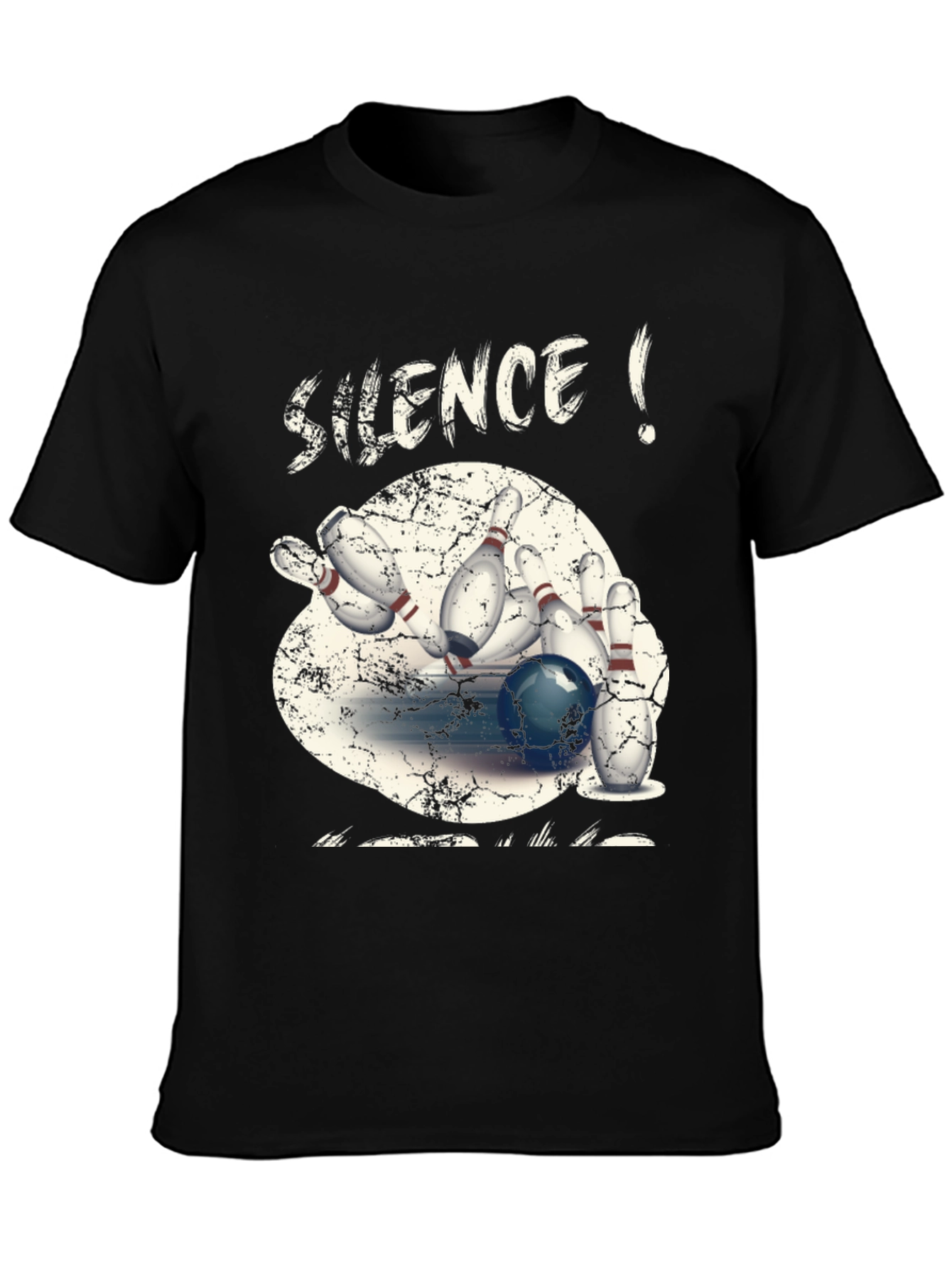 Silence! Bowling Strike T-Shirt - Cool Graphic Tee