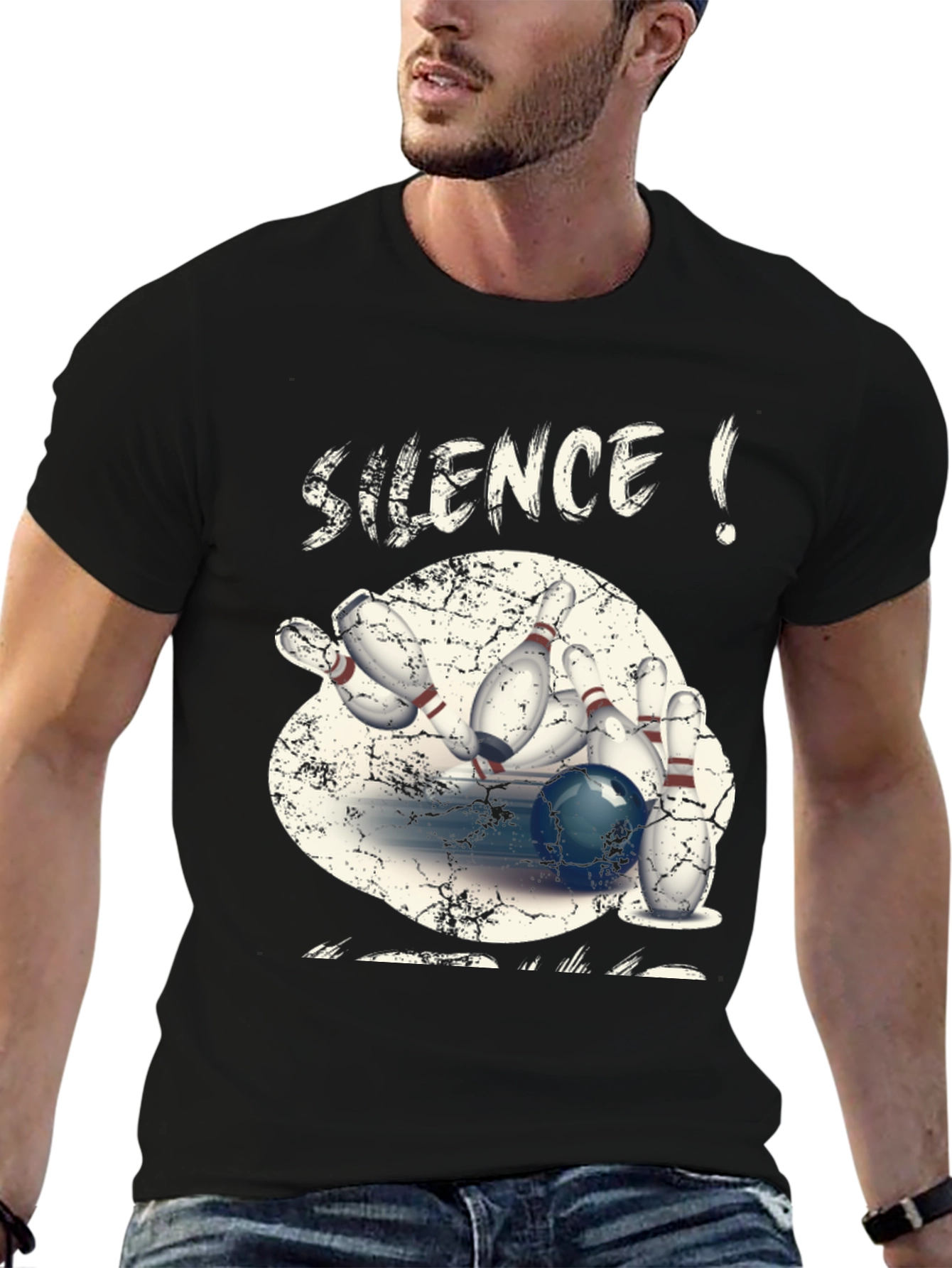 Silence! Bowling Strike T-Shirt - Cool Graphic Tee