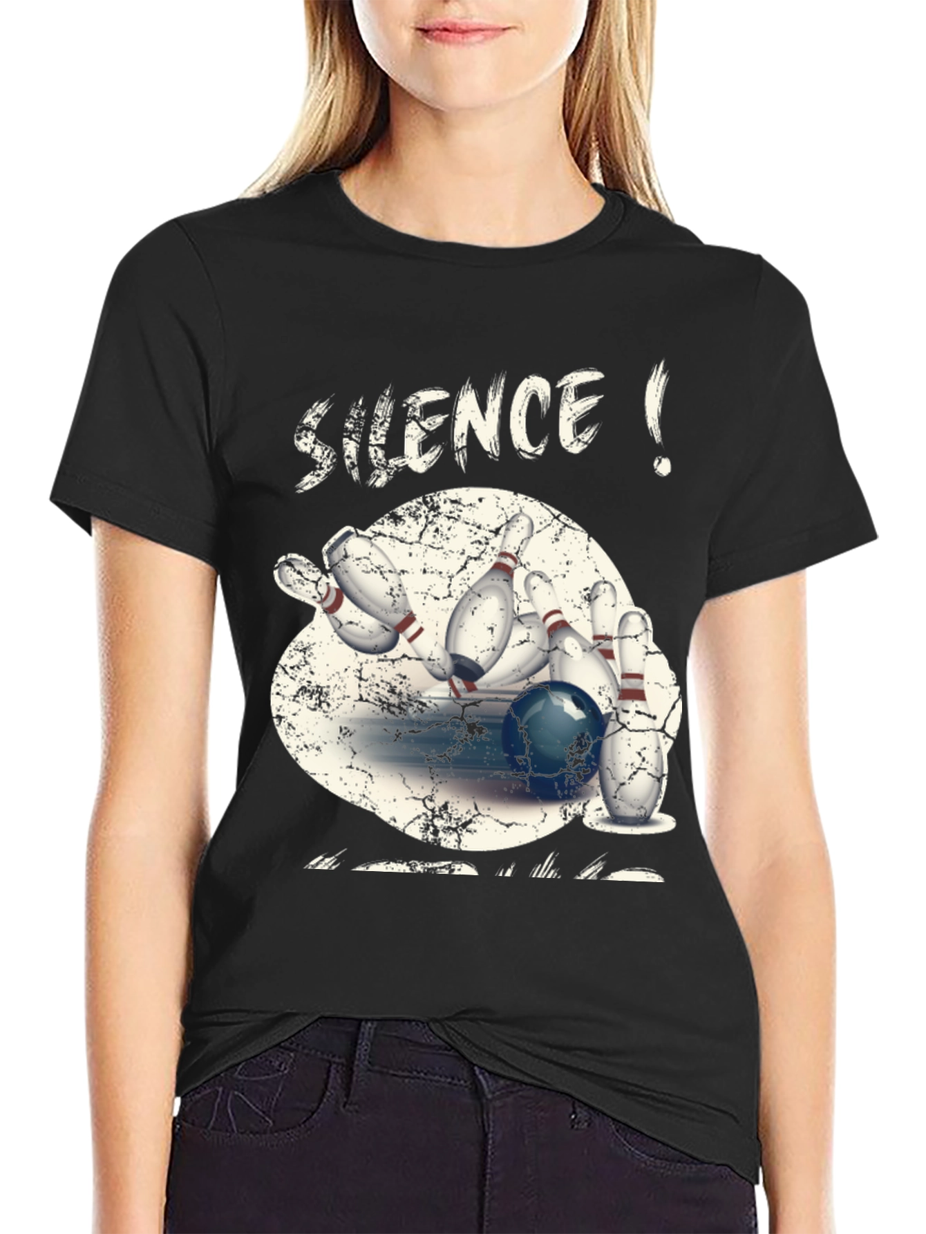 Silence! Bowling Strike T-Shirt - Cool Graphic Tee