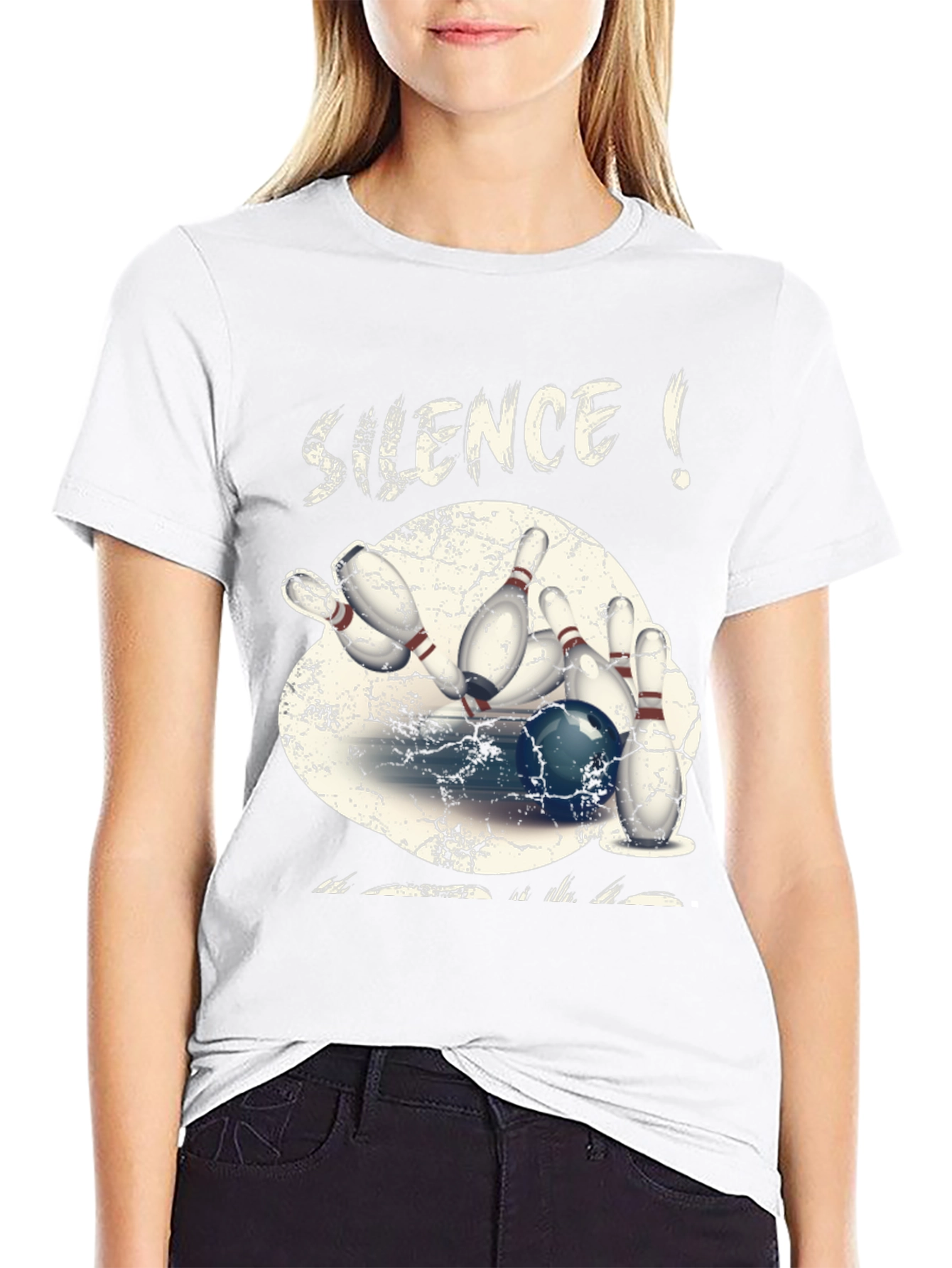 Silence! Bowling Strike T-Shirt - Cool Graphic Tee