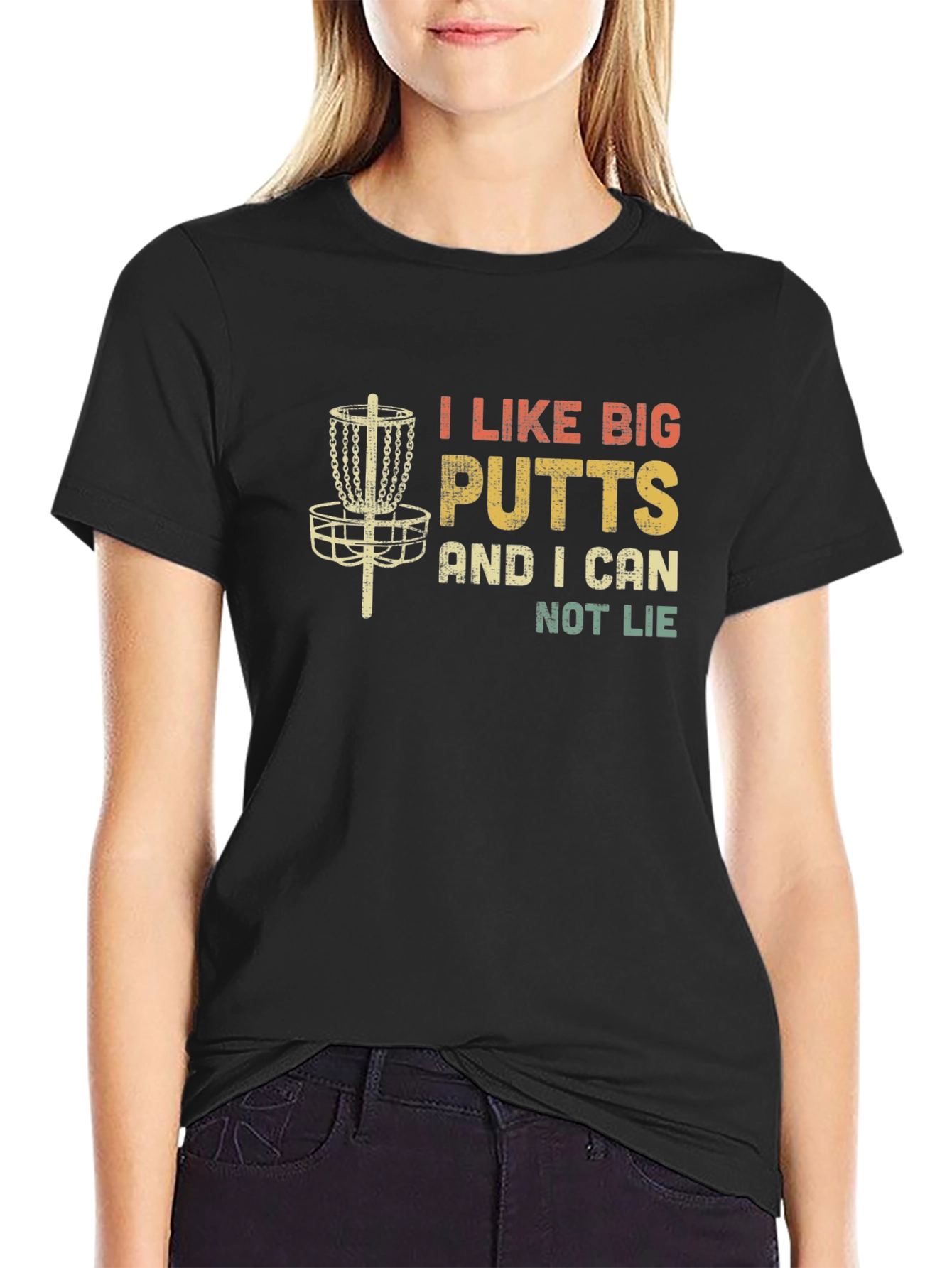 I Like Big Putts Funny Disc Golf Graphic T-Shirt