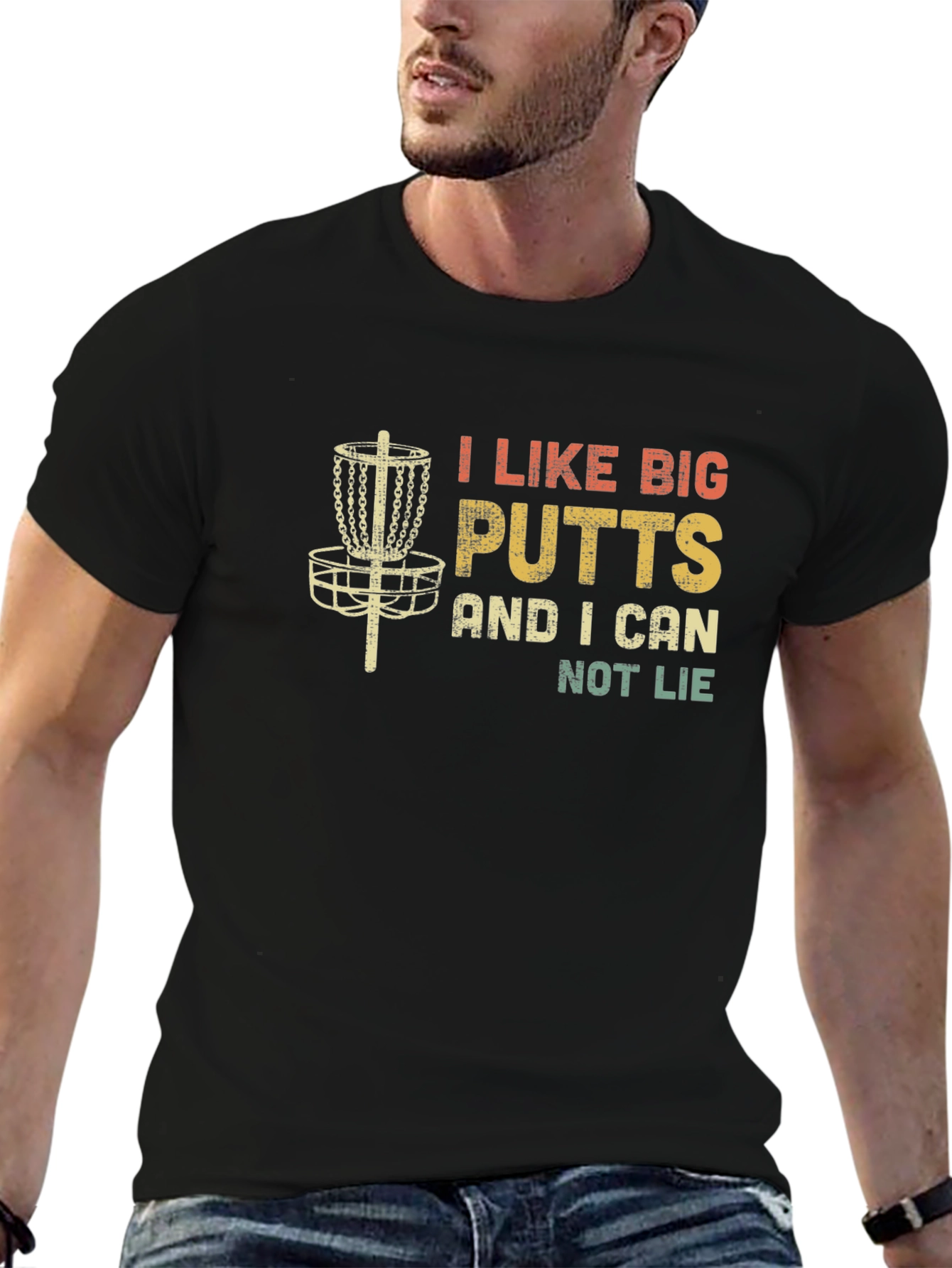 I Like Big Putts Funny Disc Golf Graphic T-Shirt
