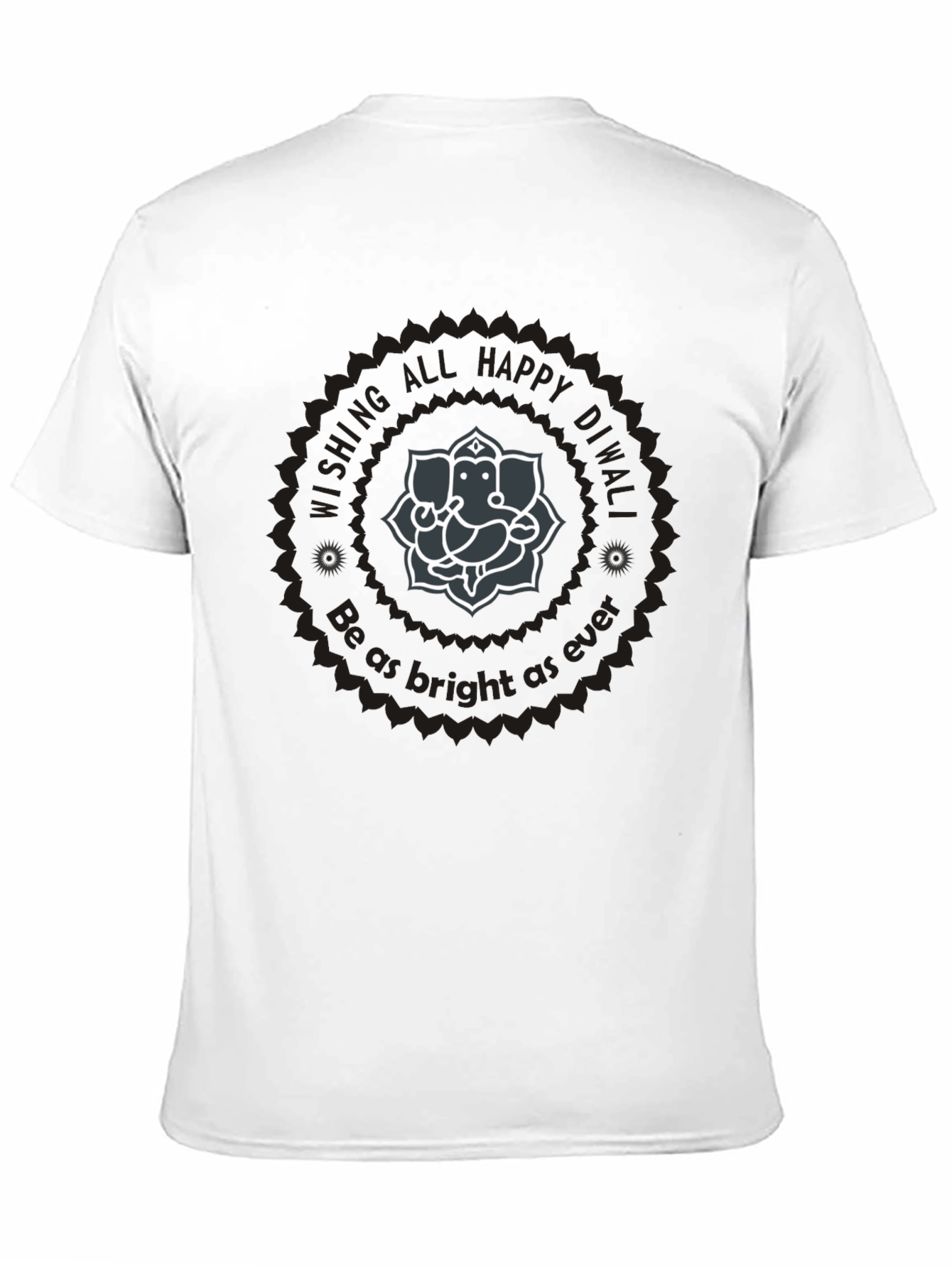 Diwali Ganesha Graphic Tee - Wishing All Happy Diwali