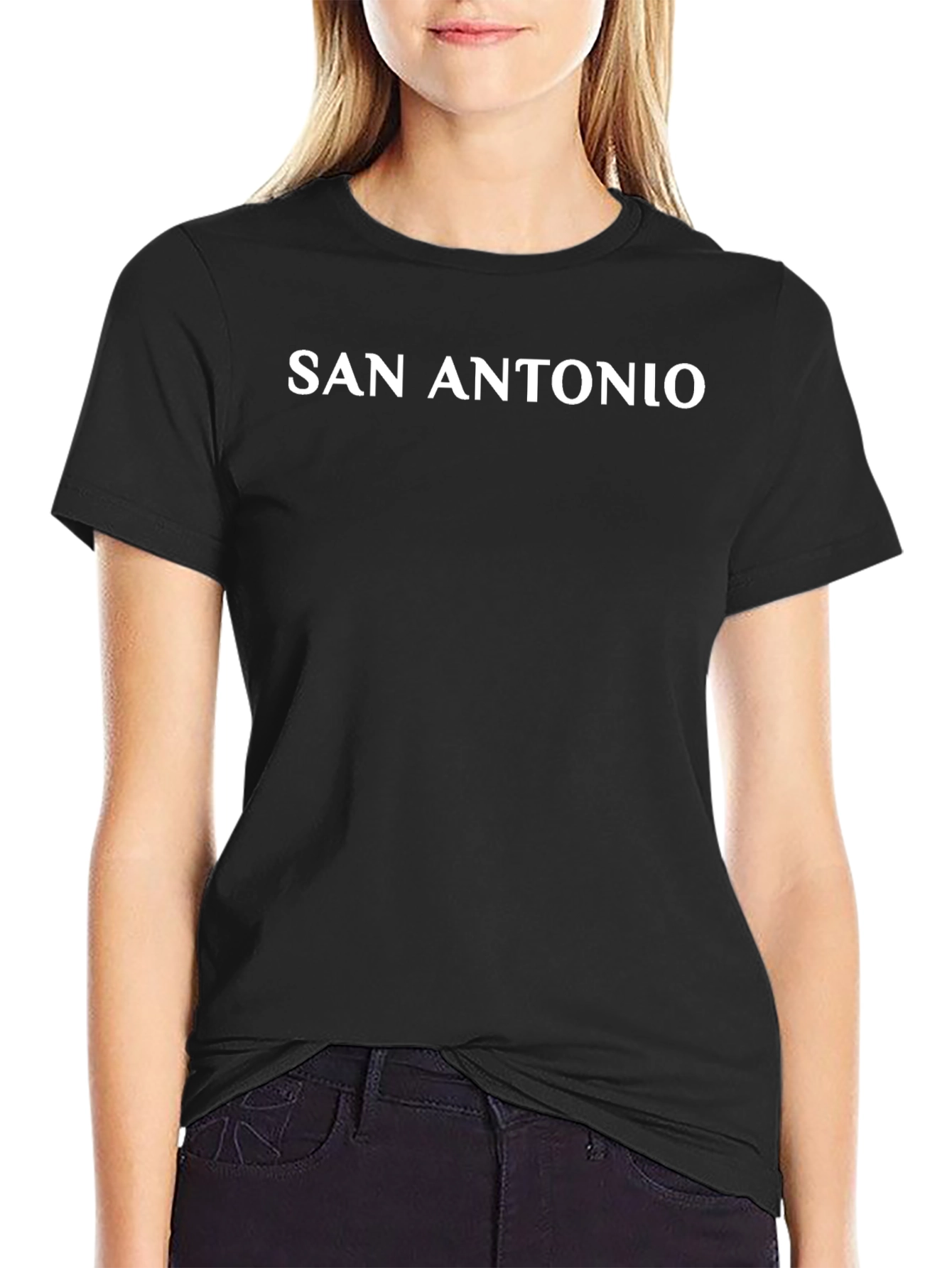 San Antonio Tee - Classic Black Cotton T-Shirt