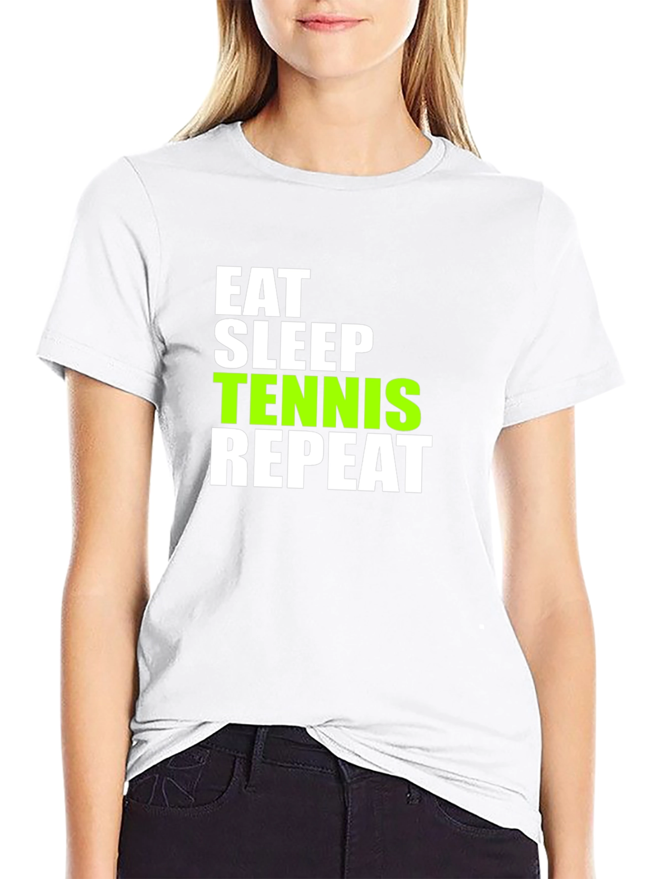 Eat Sleep Tennis Repeat Graphic Tee