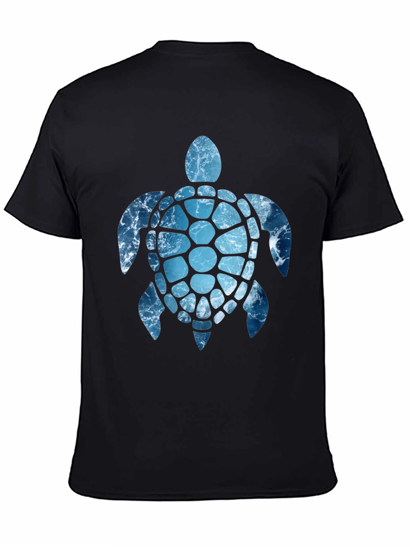 Ocean Wave Turtle Graphic Tee - Black