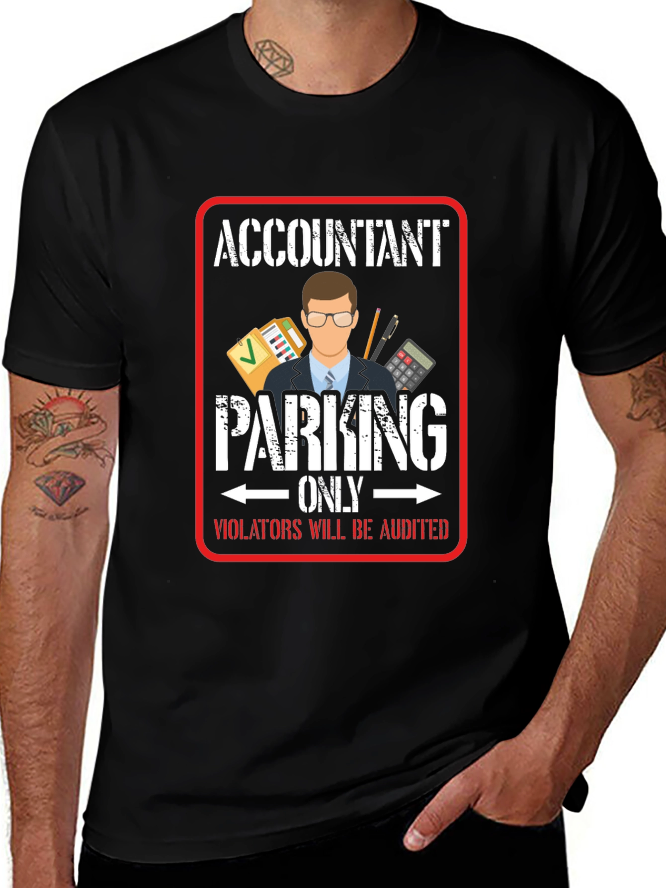 Accountant Parking Only T-Shirt - Funny Bookkeeper Gift