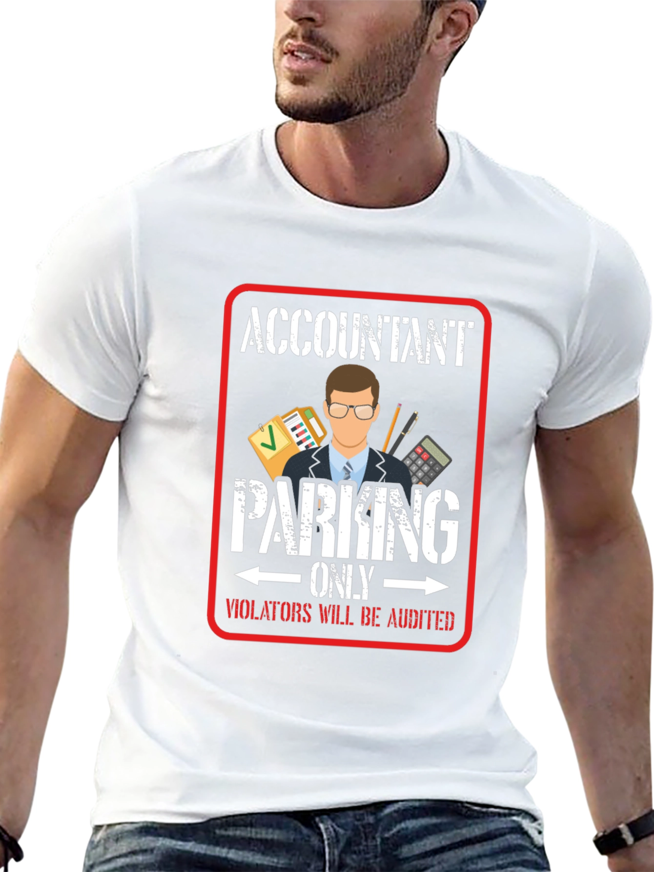 Accountant Parking Only T-Shirt - Funny Bookkeeper Gift