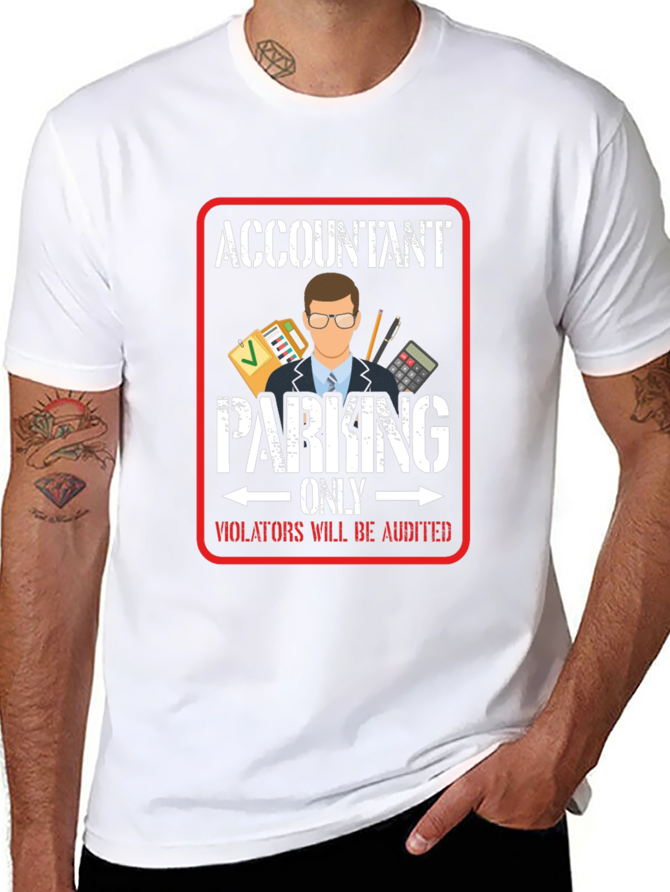 Accountant Parking Only T-Shirt - Funny Bookkeeper Gift