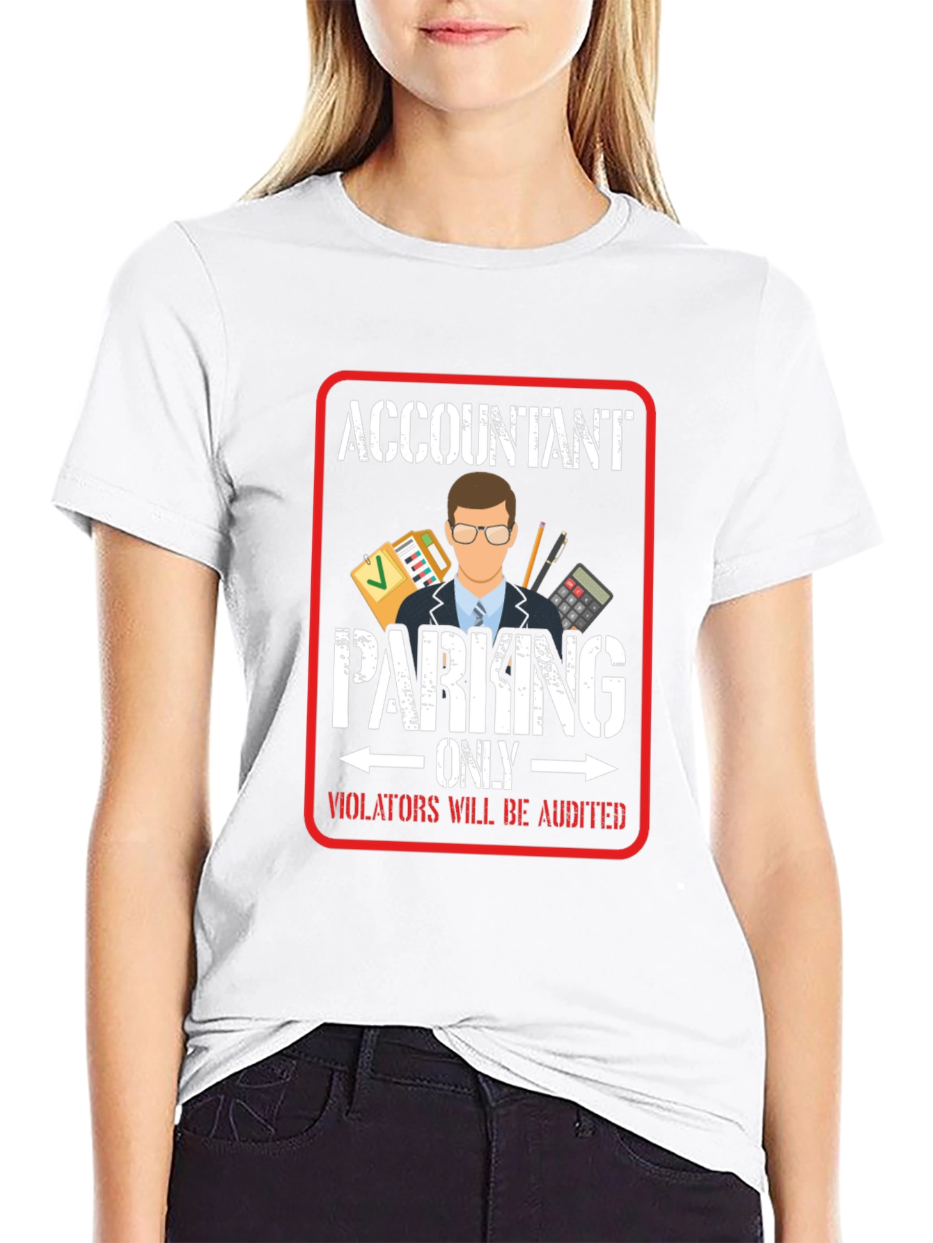Accountant Parking Only T-Shirt - Funny Bookkeeper Gift