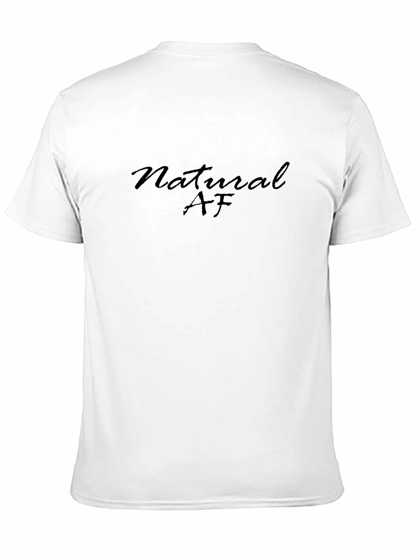 Natural AF Graphic Tee - Black Crew Neck T-Shirt