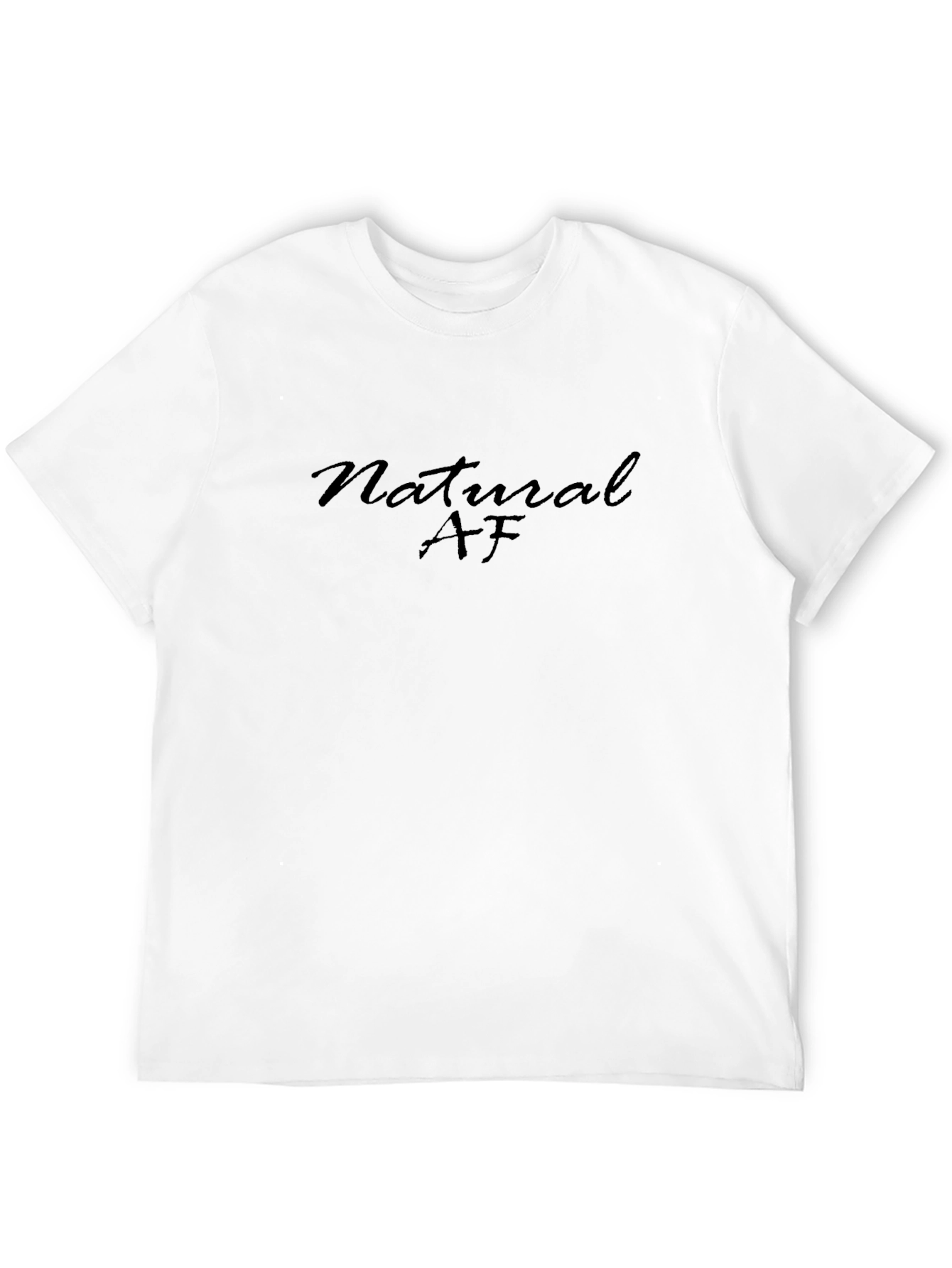 Natural AF Graphic Tee - Black Crew Neck T-Shirt