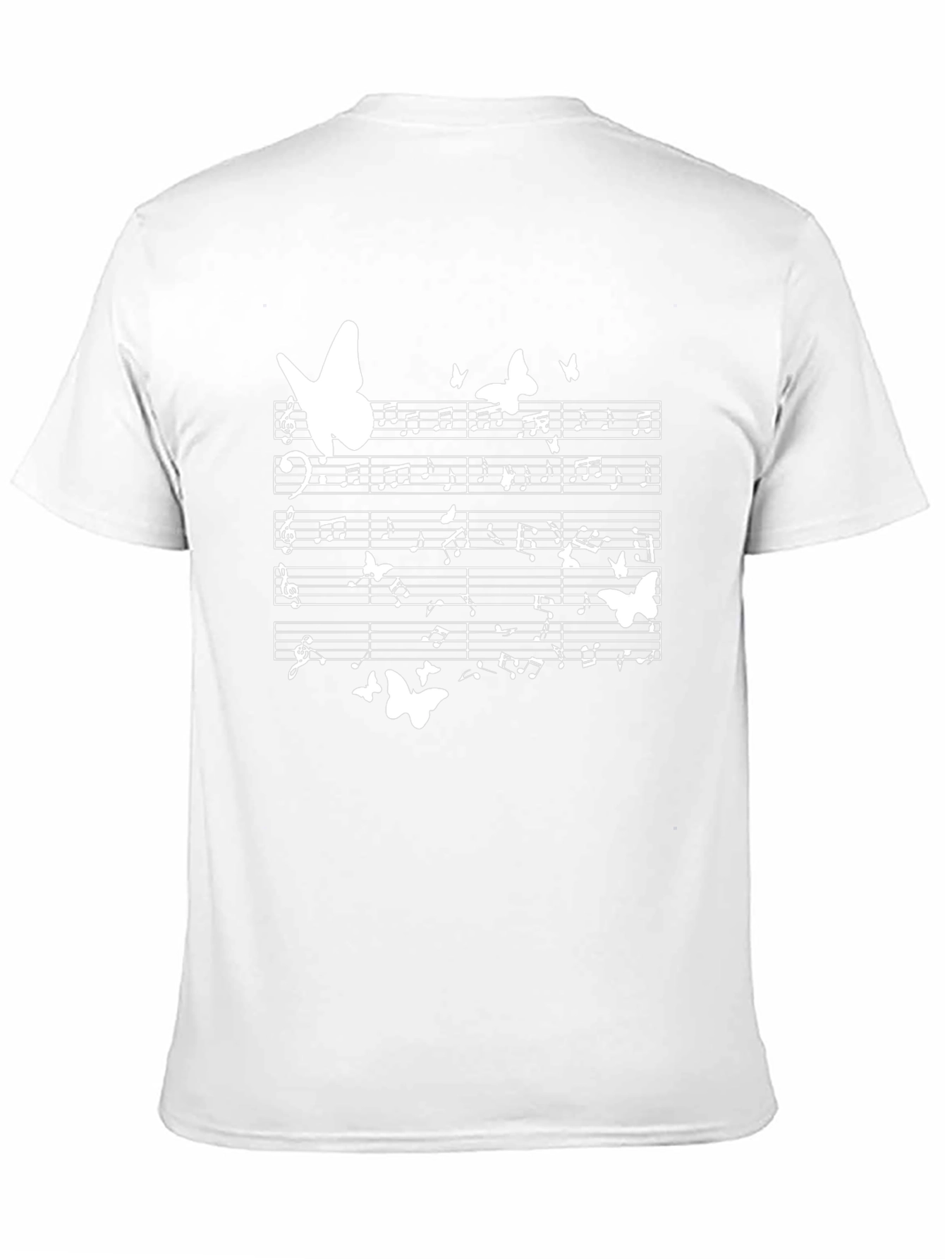 Musical Butterfly T-Shirt - Black Cotton Tee