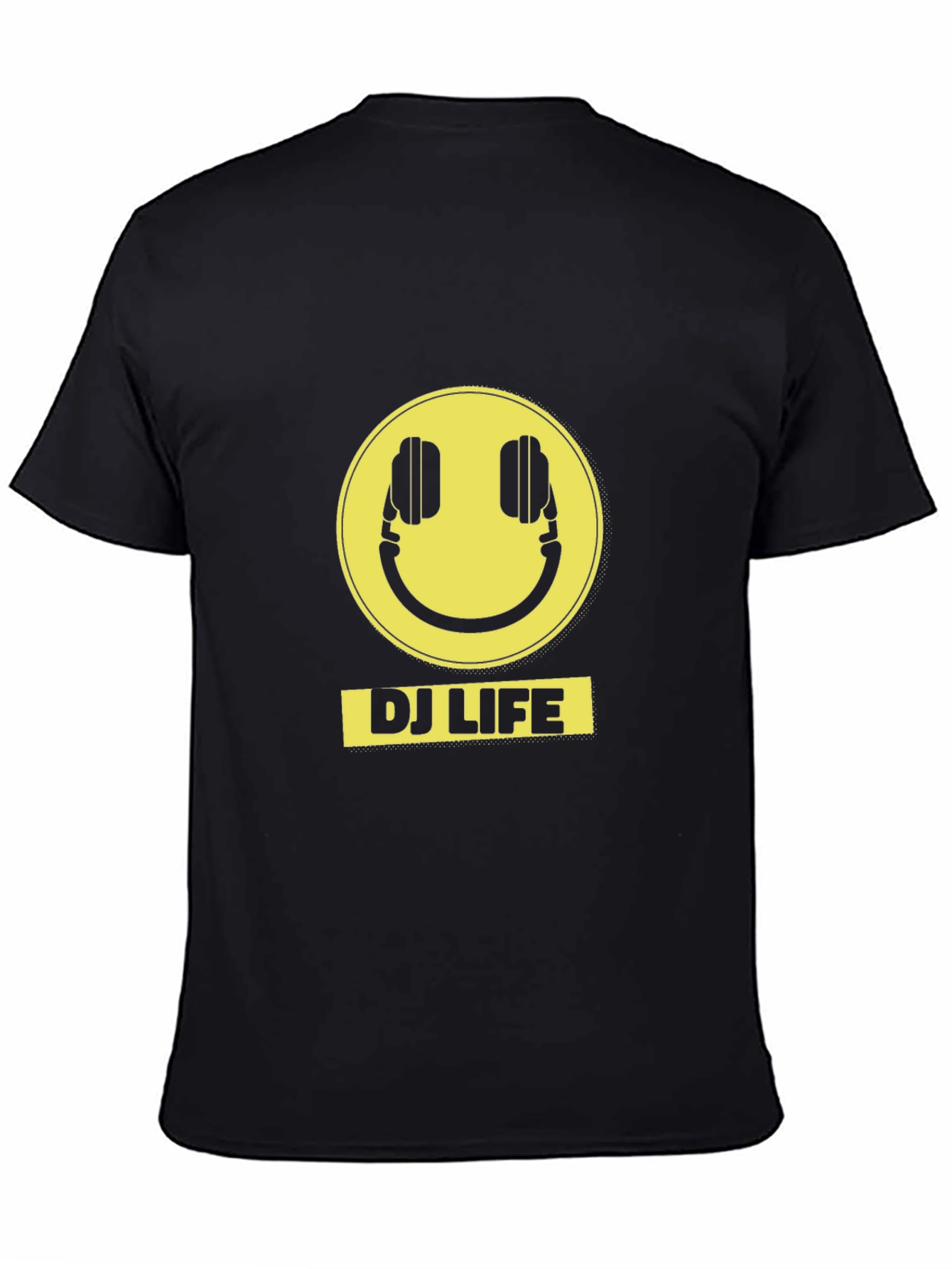 DJ Life Black T-Shirt with Yellow Graphic