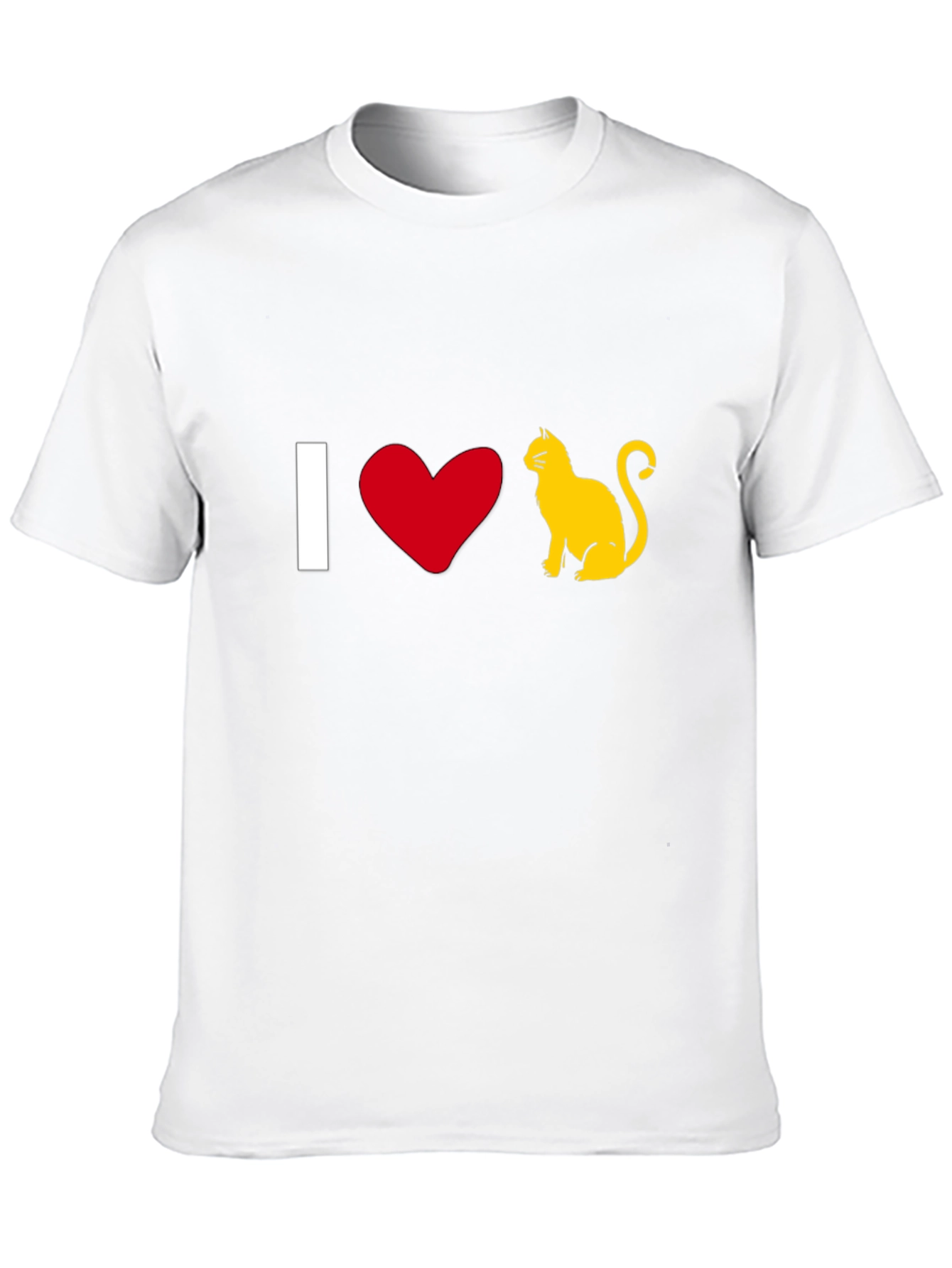 I Love Cats T-Shirt - Black Cotton Tee