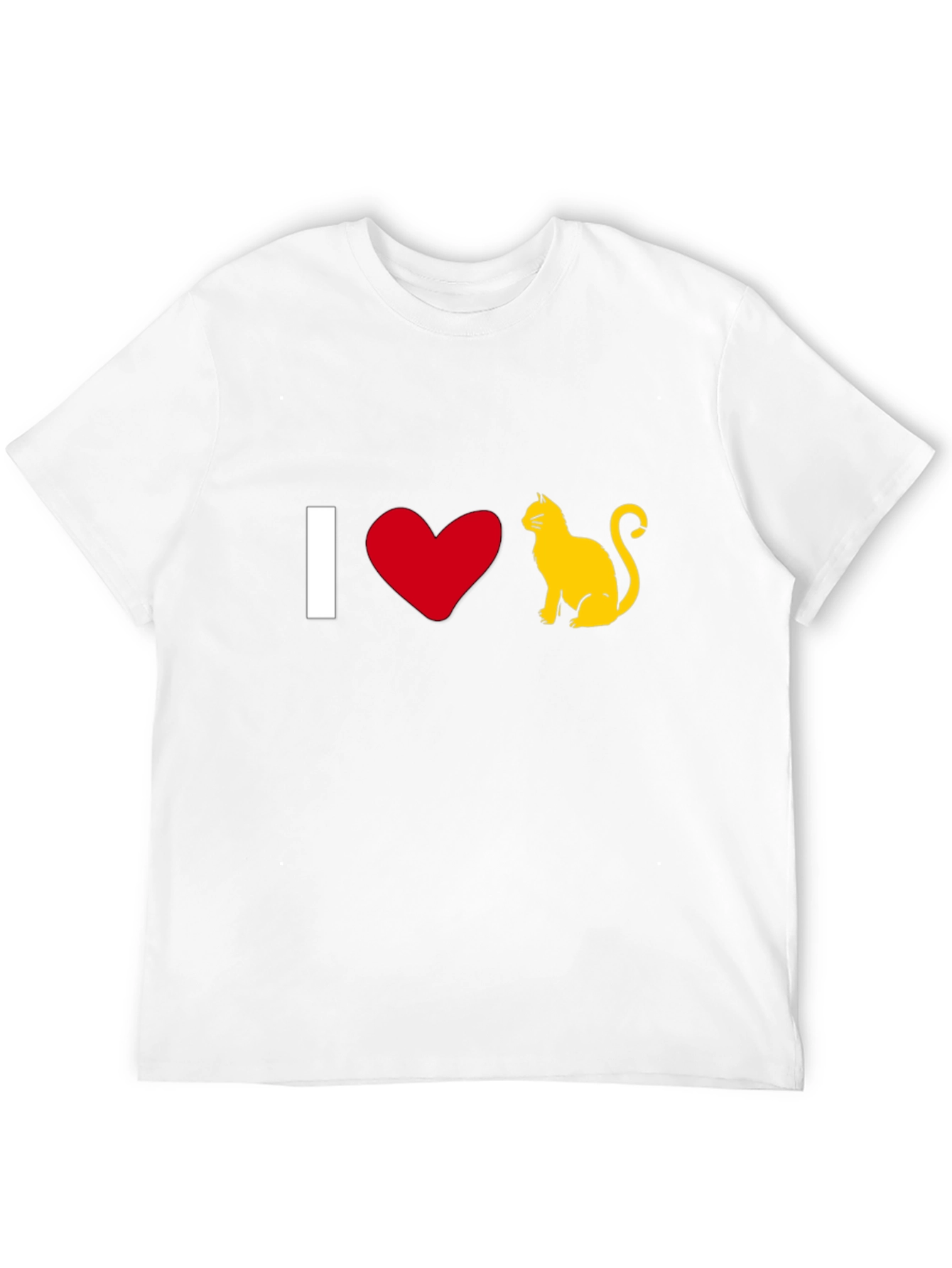 I Love Cats T-Shirt - Black Cotton Tee