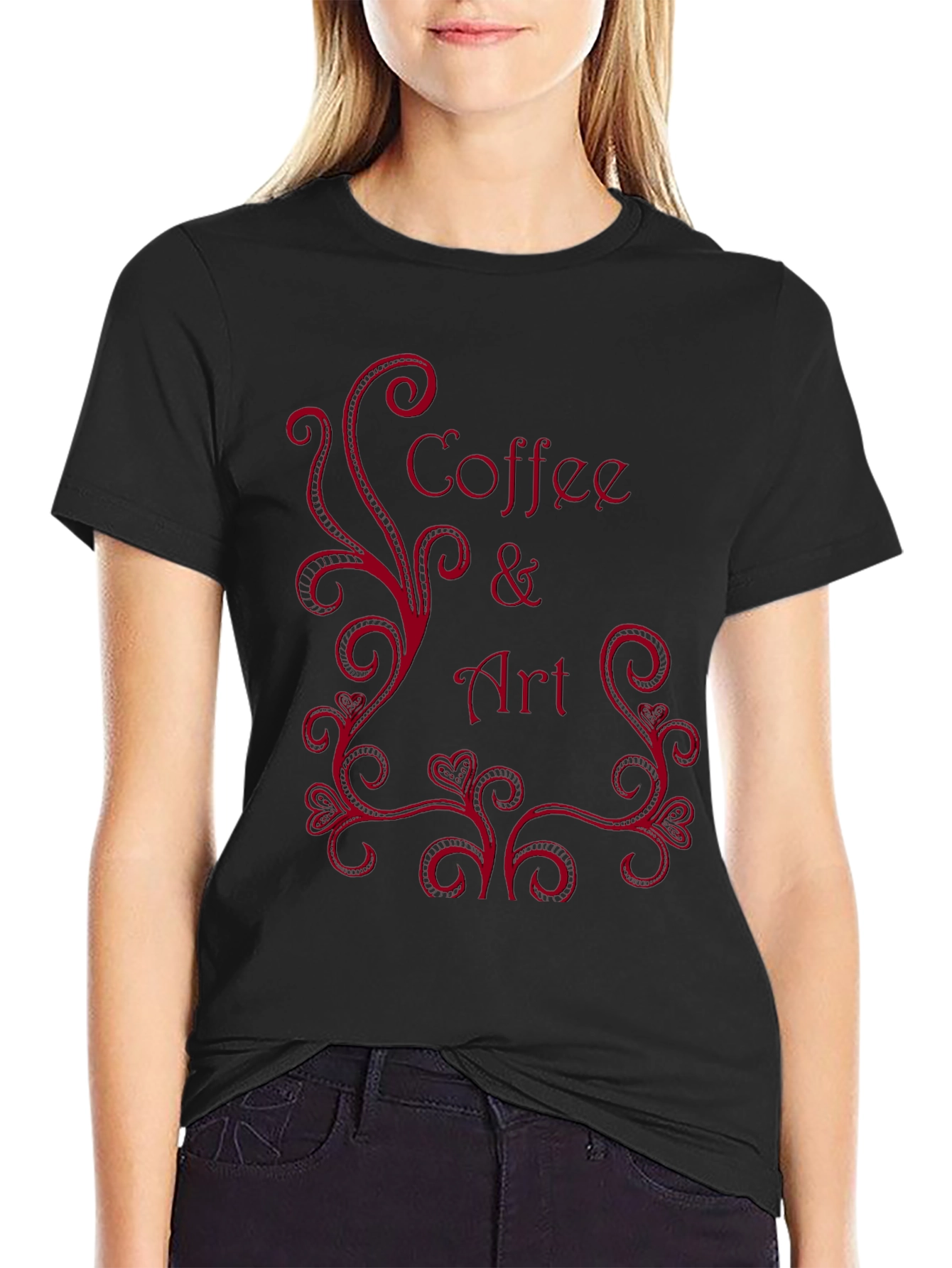 Coffee & Art Black T-Shirt