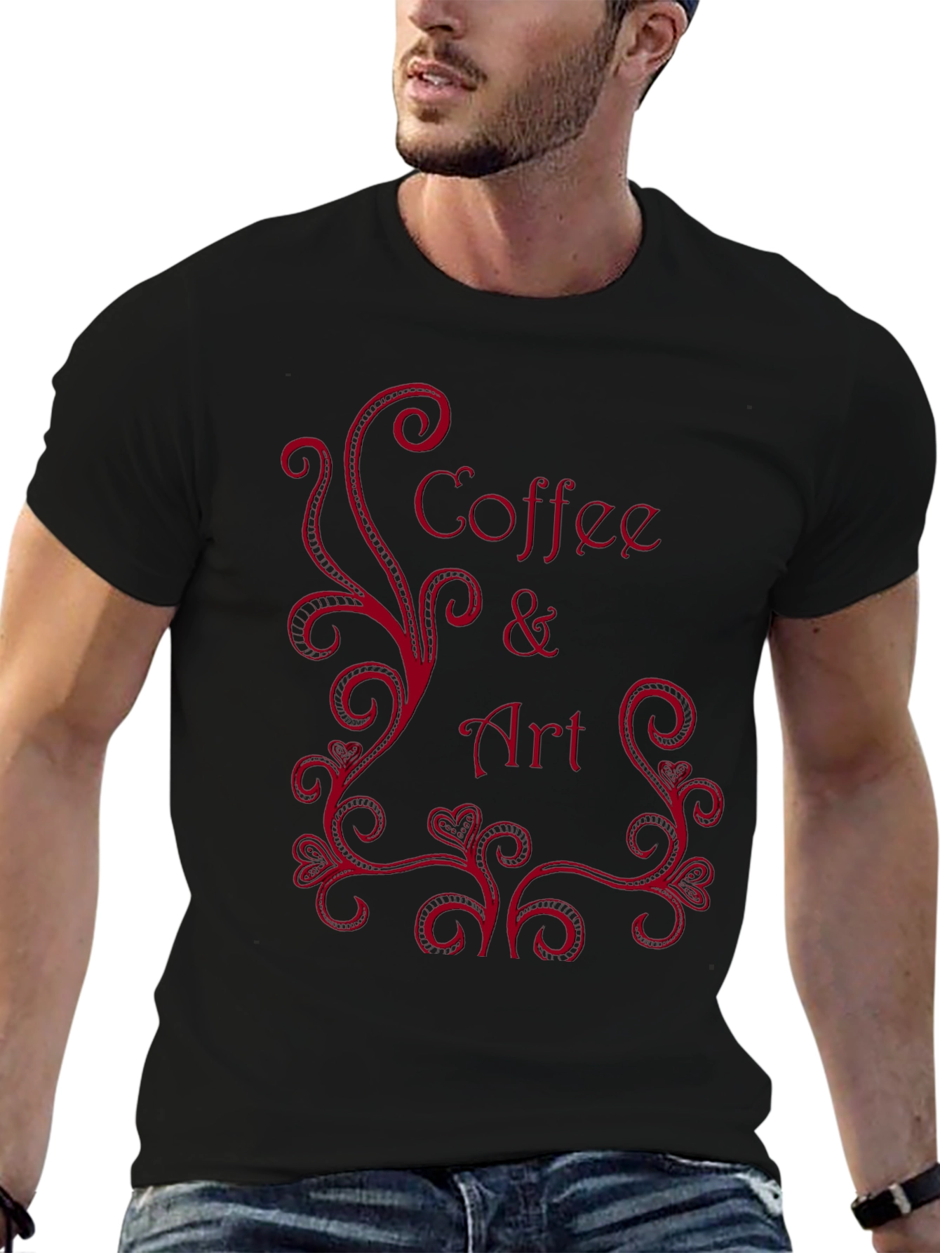Coffee & Art Black T-Shirt