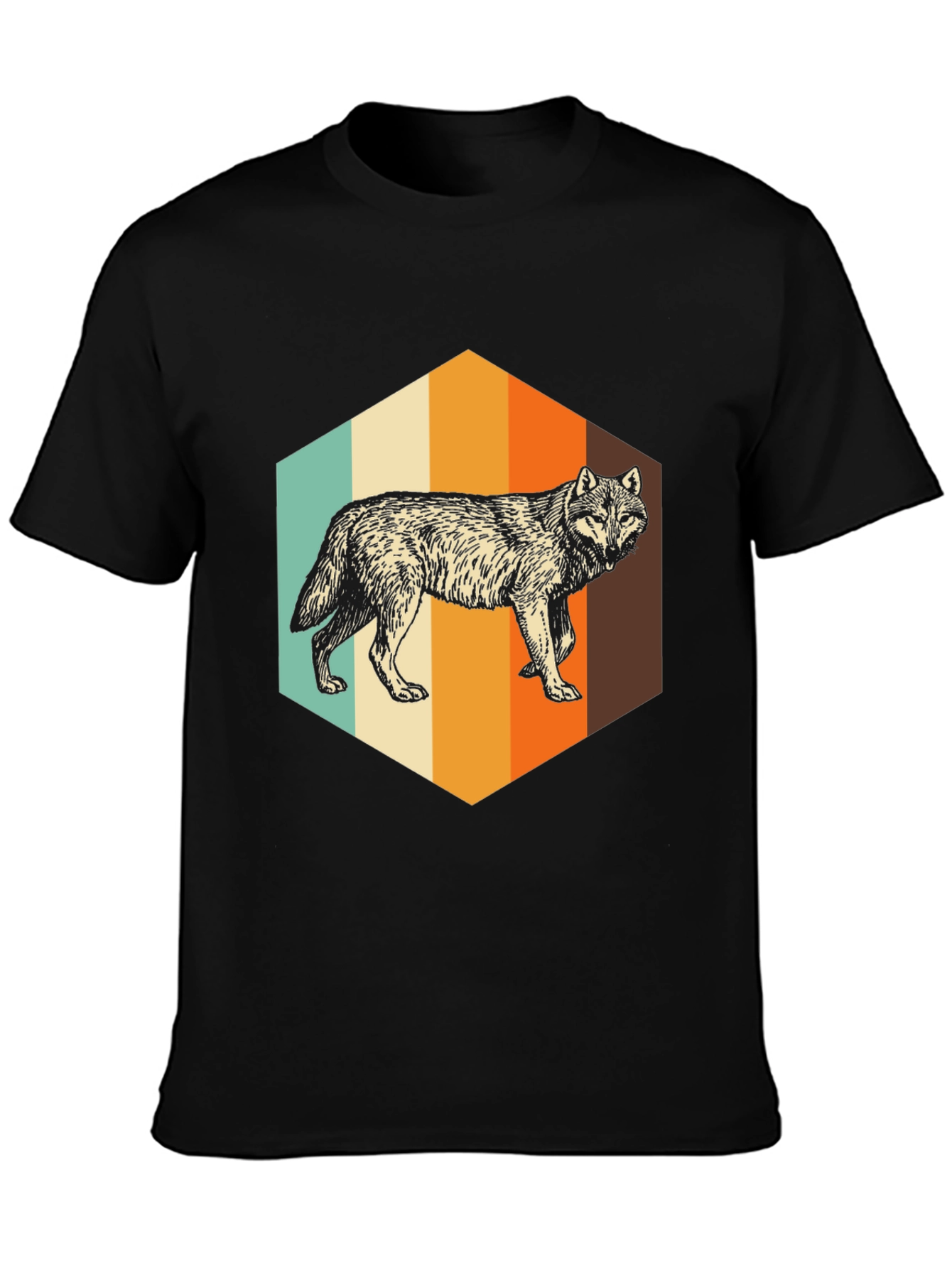 Retro Wolf Graphic Tee - Unisex