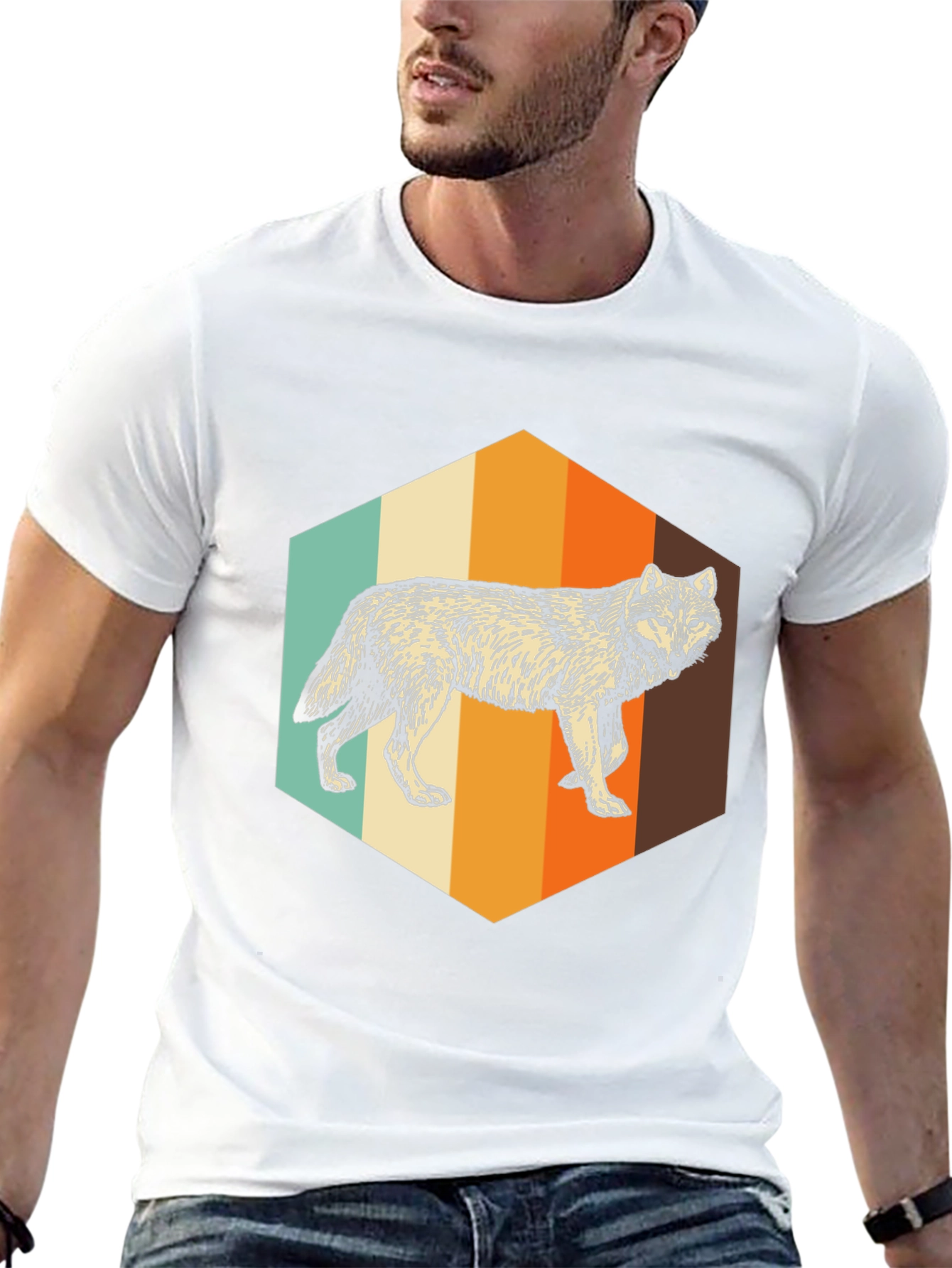 Retro Wolf Graphic Tee - Unisex