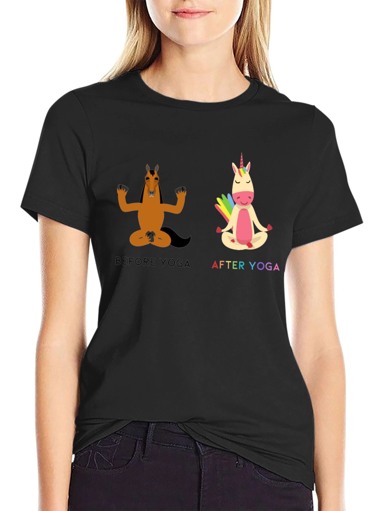 Yoga Horse T-Shirt Funny Graphic Tee