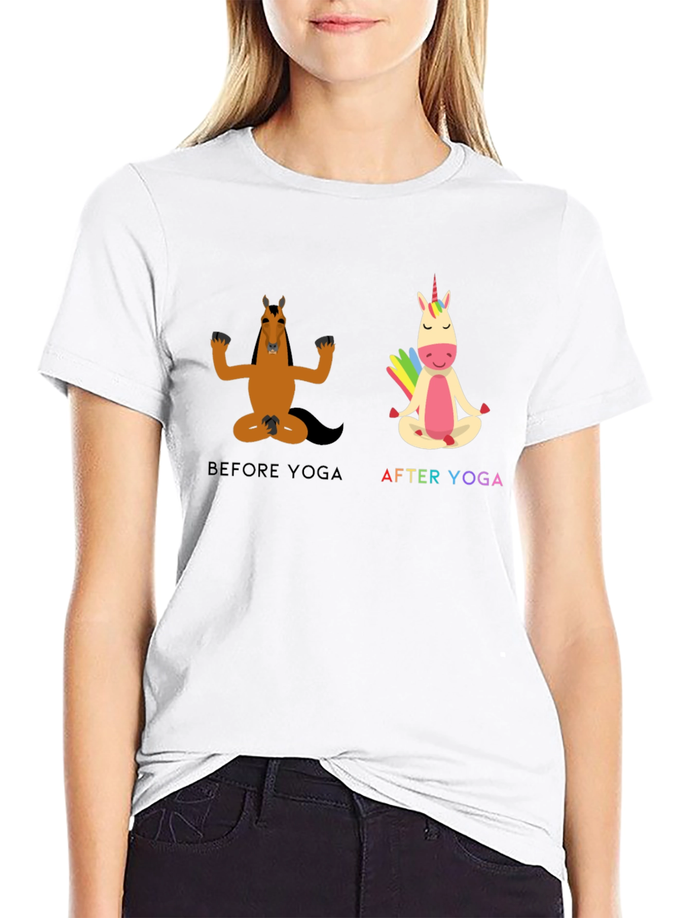 Yoga Horse T-Shirt Funny Graphic Tee