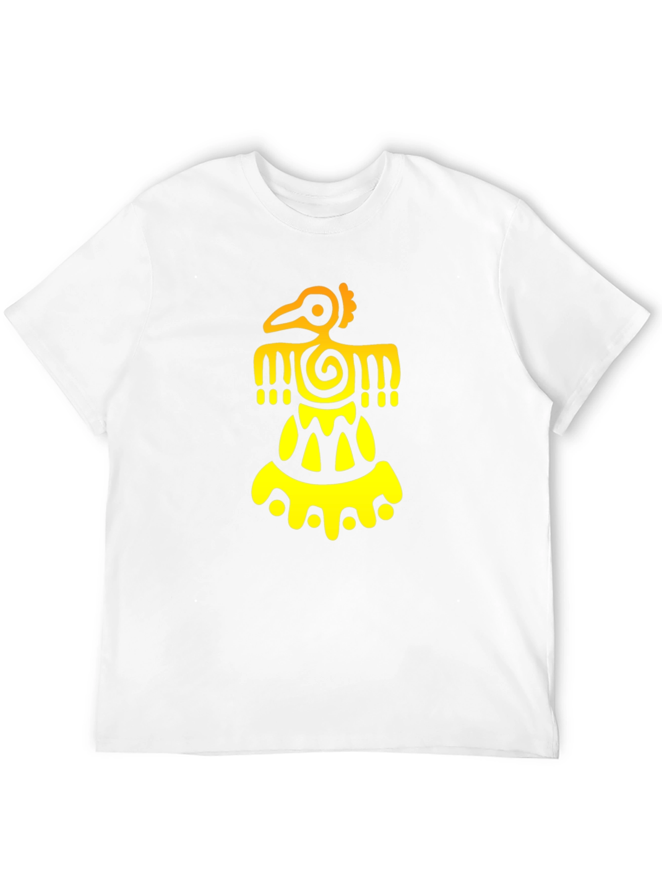 Aztec Bird Graphic Tee - Black Cotton Blend T-Shirt