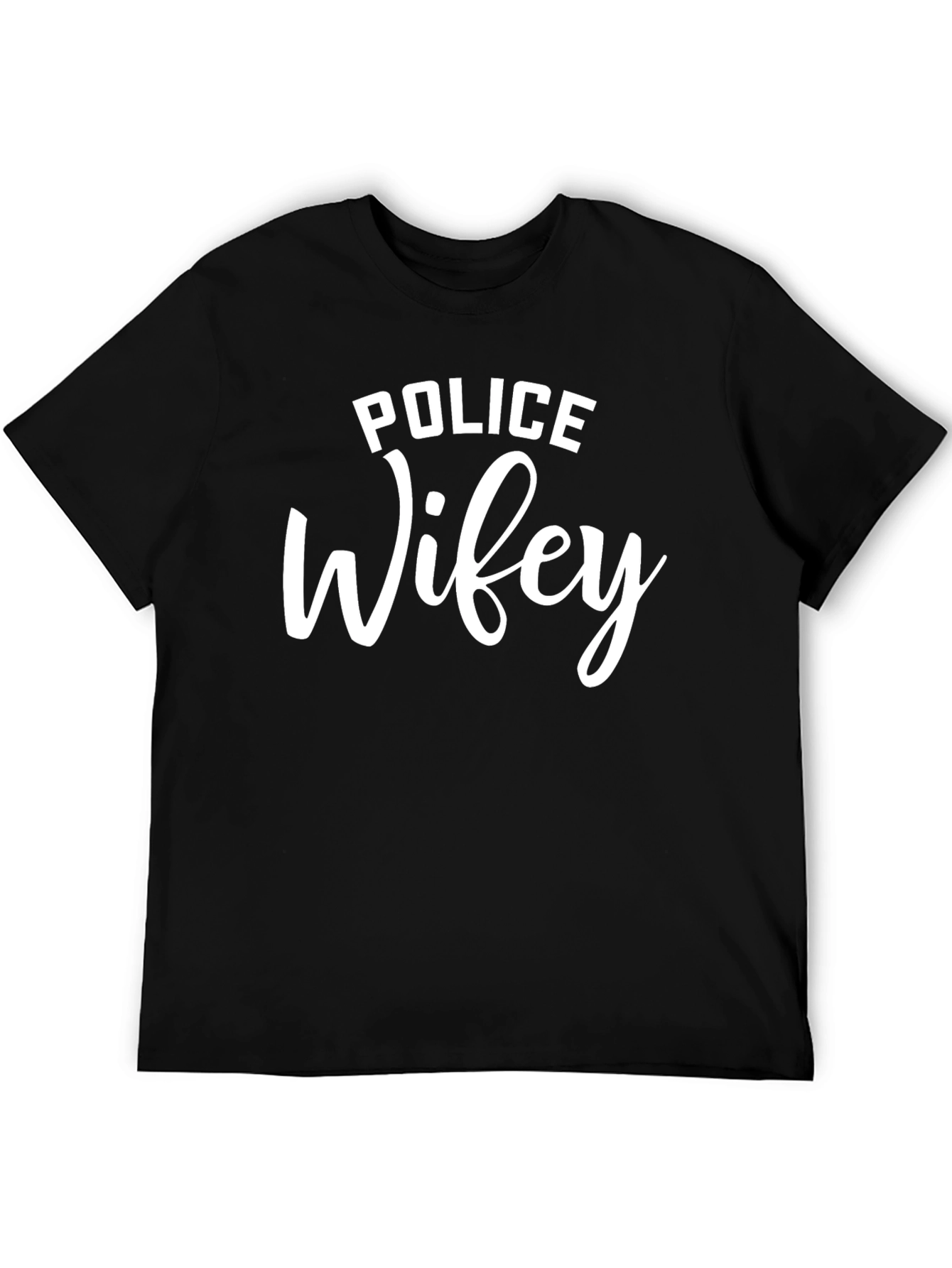 Police Wifey Graphic T-Shirt - Black